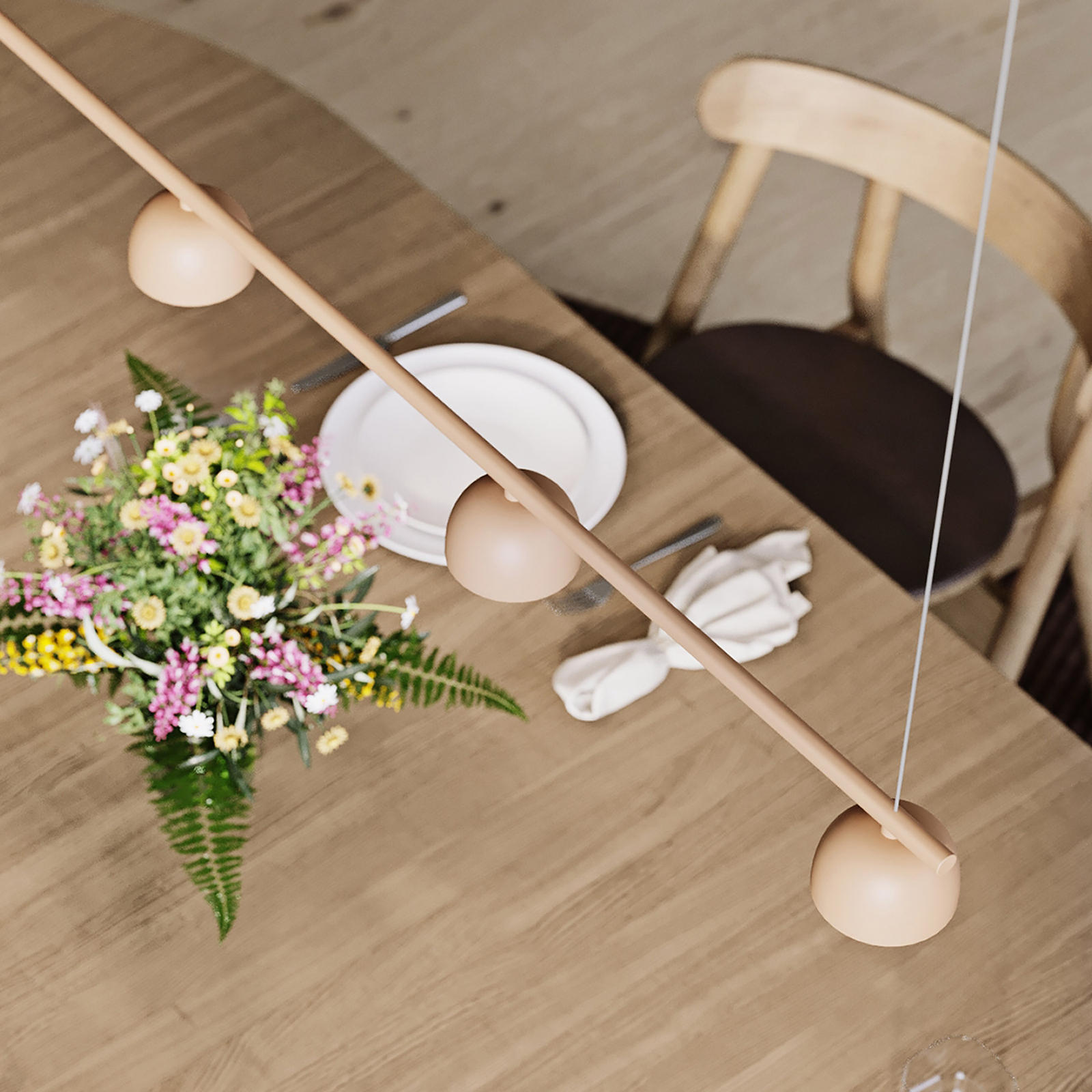 Blush Rail 5 Függőlámpá Warm Beige - Northern