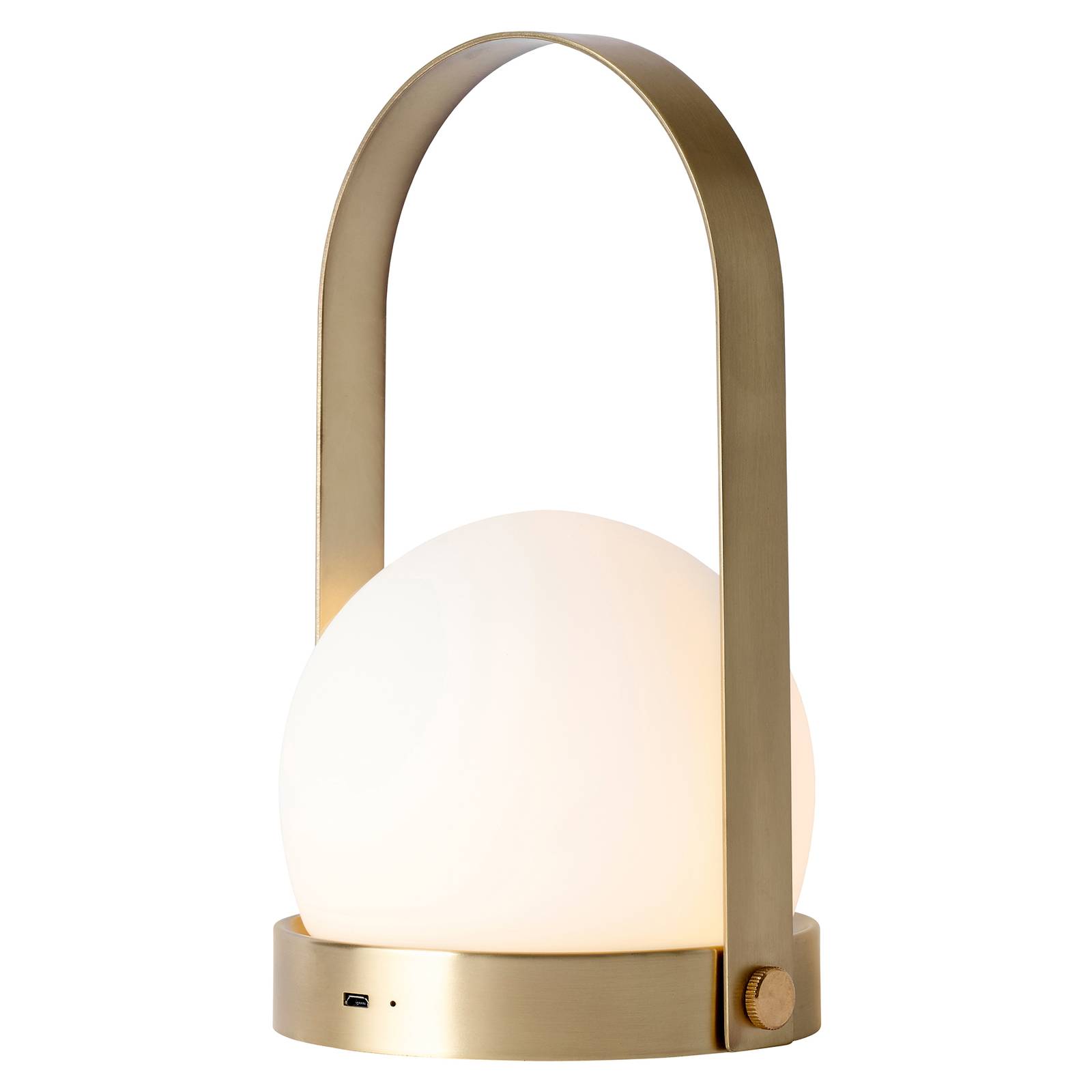 Carrie LED decorative light, rechargeable, brass