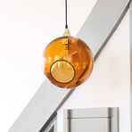 Ballroom XL pendant light, amber-coloured