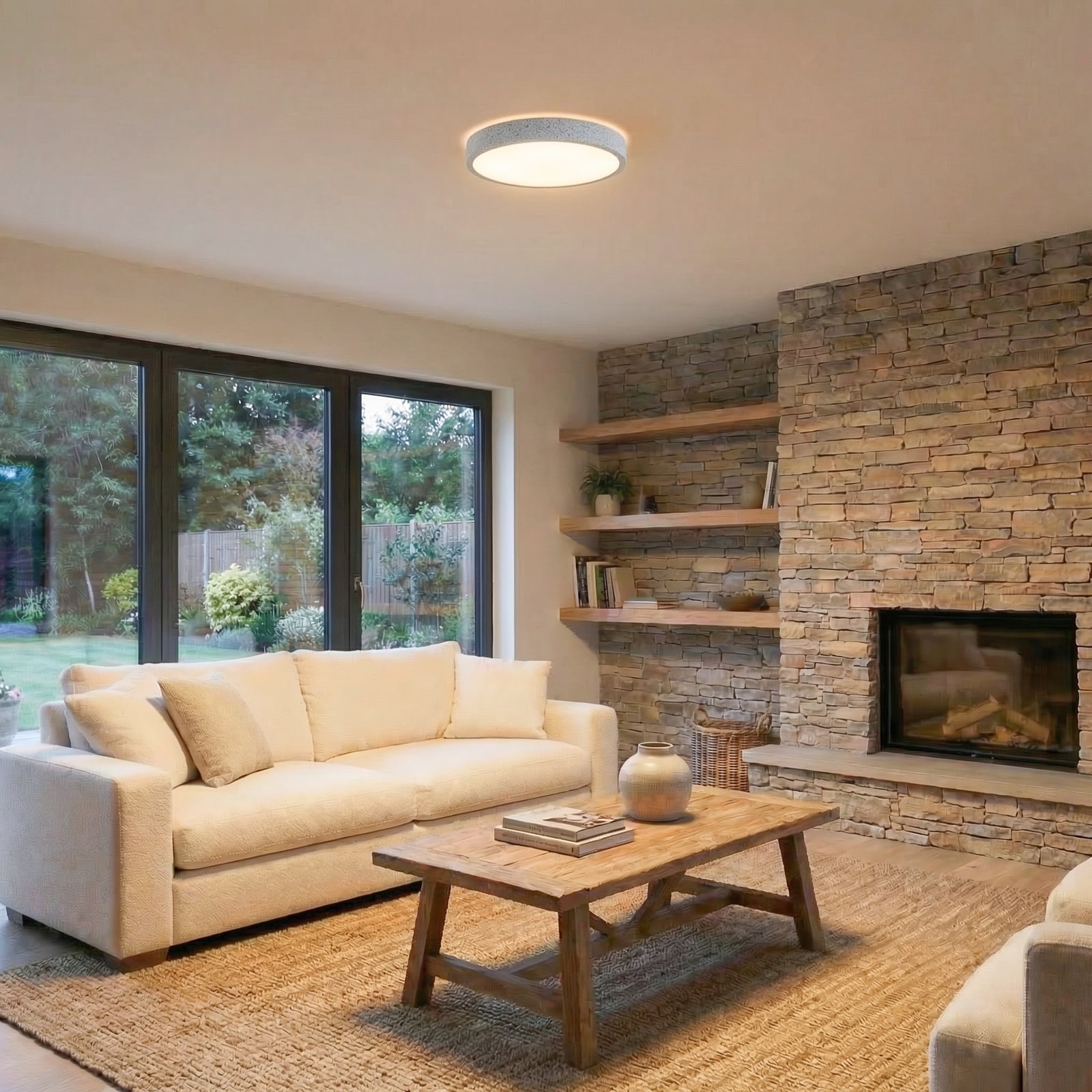 Lindby Smart LED stropní svítidlo Elmor Ø39cm šedé RGB CCT Tuya Lindby Smart LED stropní svítidlo Elmor Ø39cm šedé RGB CCT Tuya