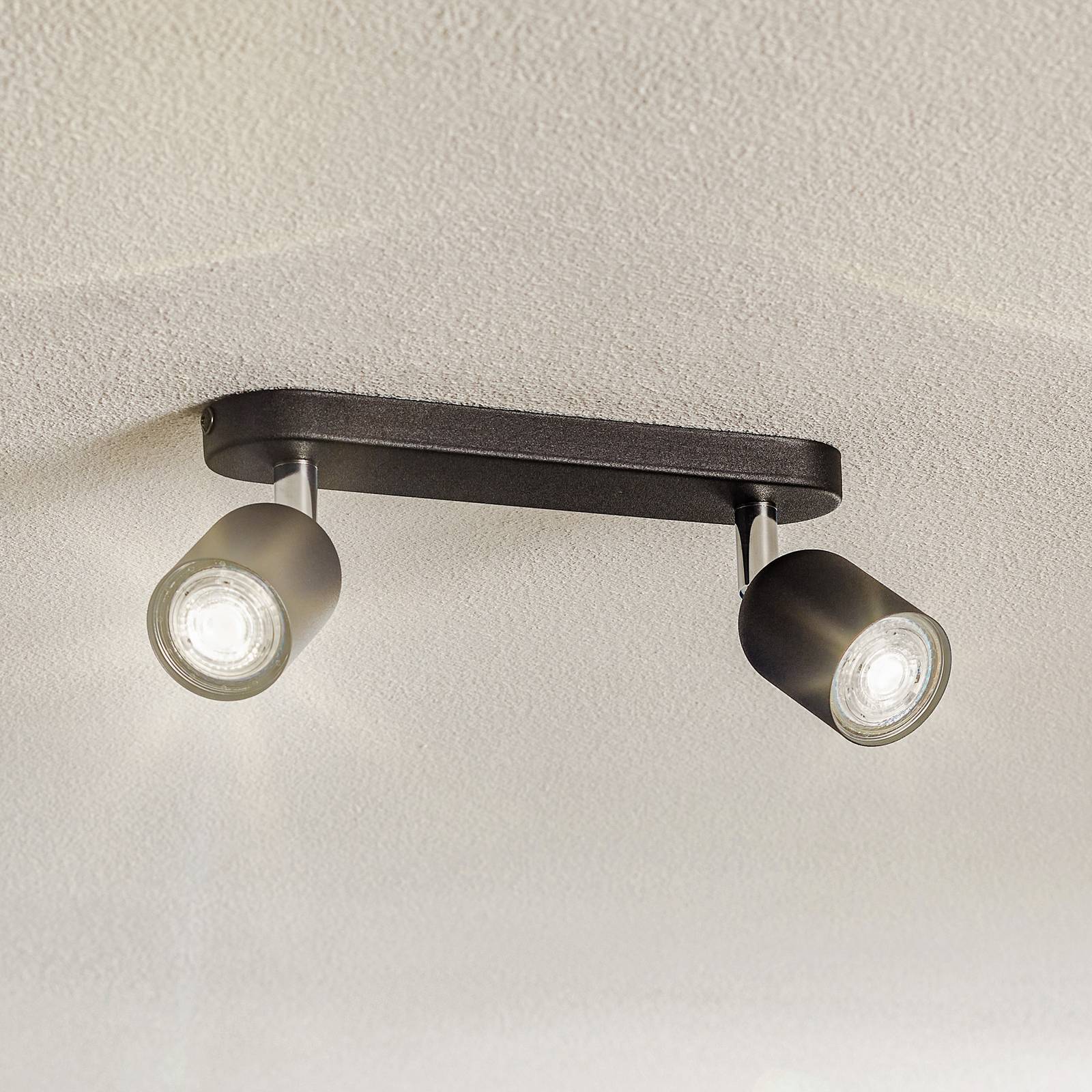 TK Lighting Spot pour plafond Top à 2 lampes noir