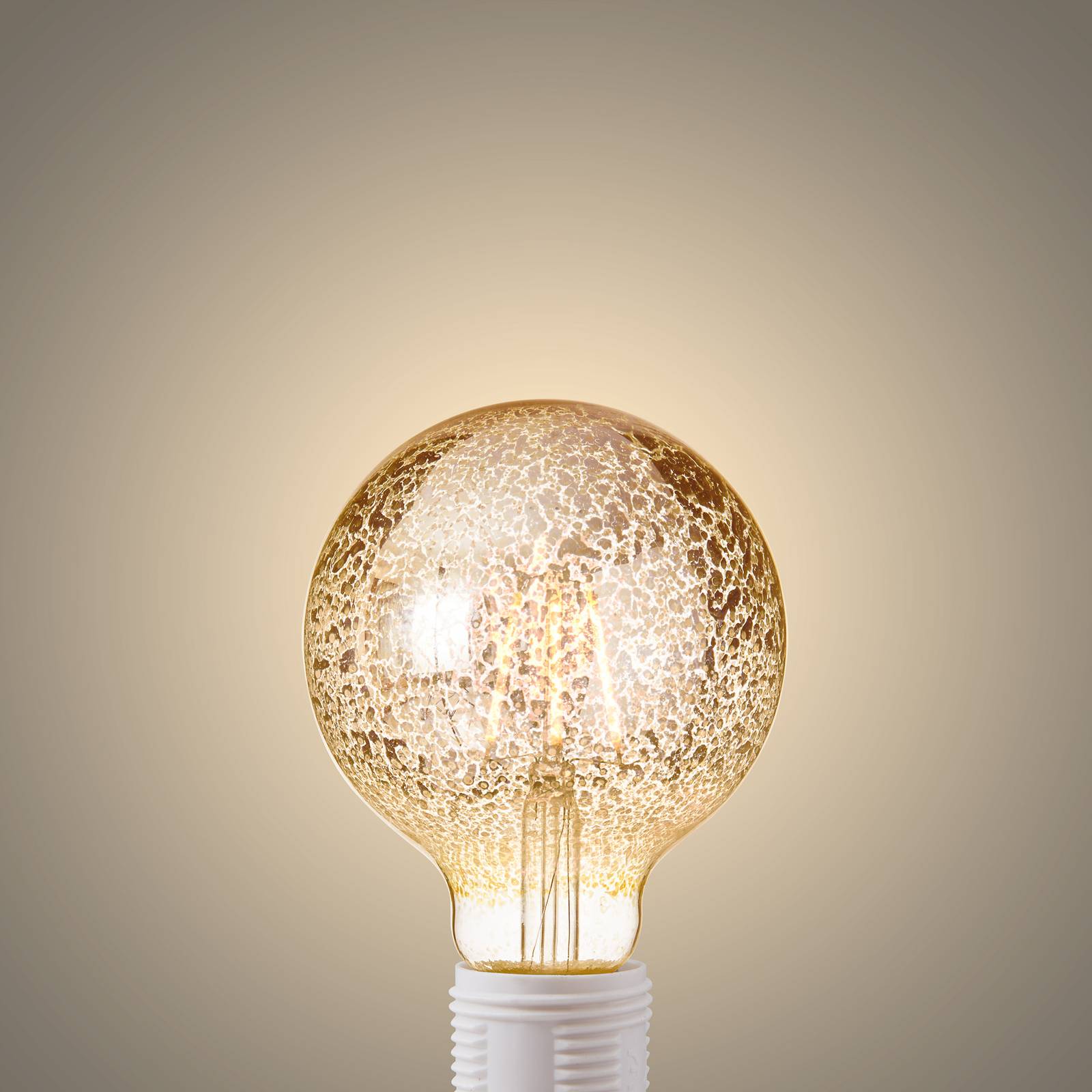 Lucande LED-lampa E27 Ø9,5cm 4W 1800K konfetti