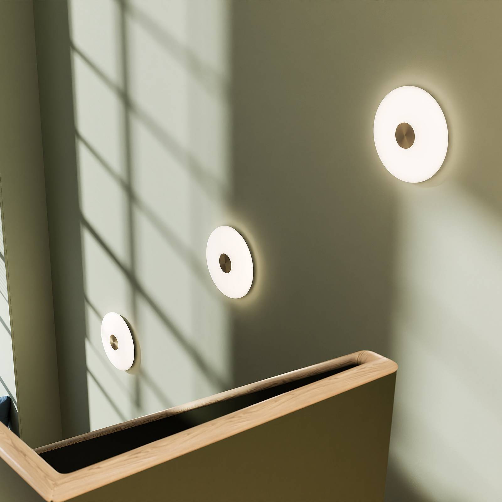 Northern LED-Wandleuchte Glint, Ø 36 cm, Glas, opalweiß günstig online kaufen