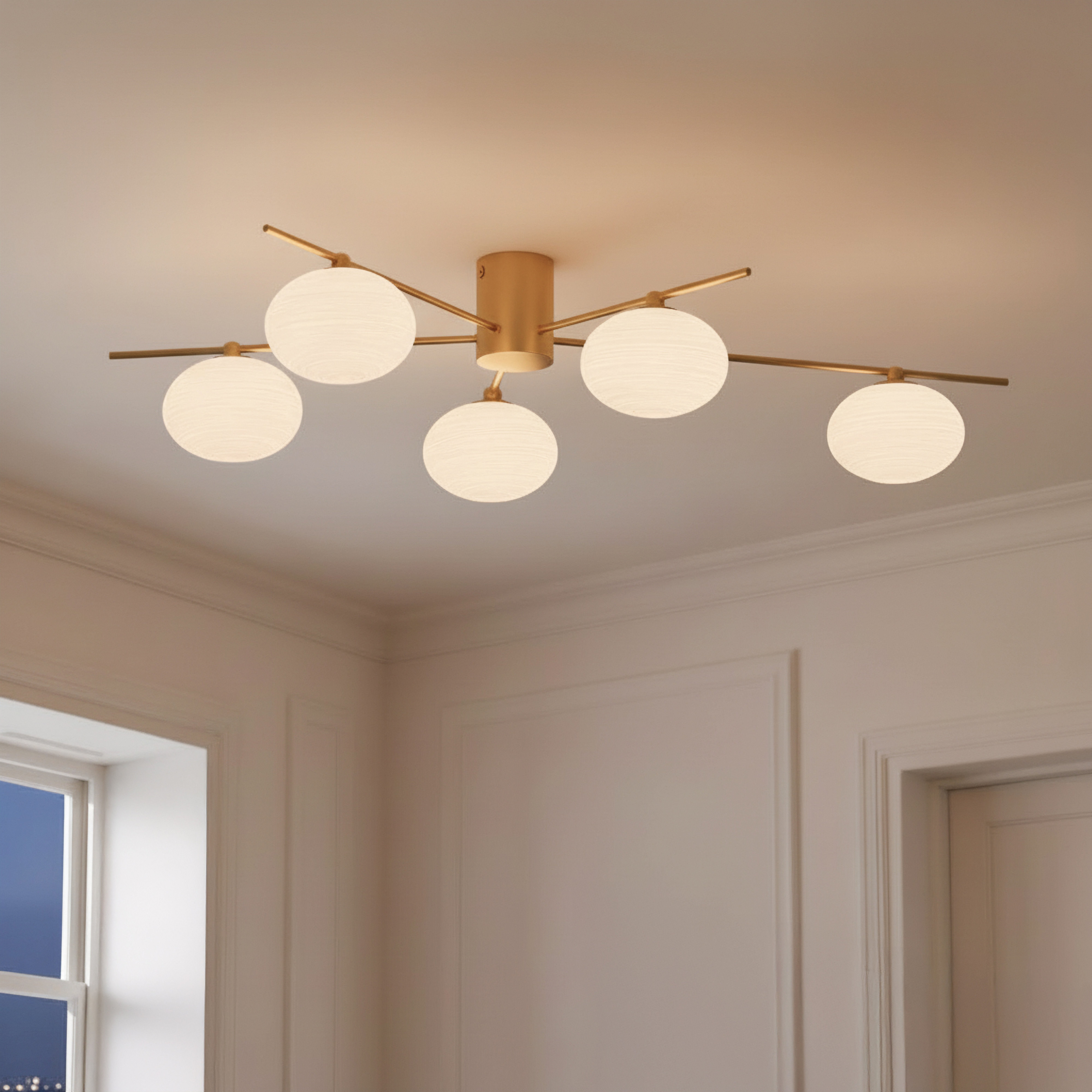 Valisa 5 Plafondlamp Goud - Lindby