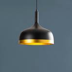 Candeeiro suspenso Sivani MR-826, preto/dourado, metal, Ø 30 cm