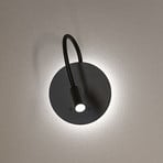Miora LED-væglampe med batteri, sort, fleksibel arm, dæmper