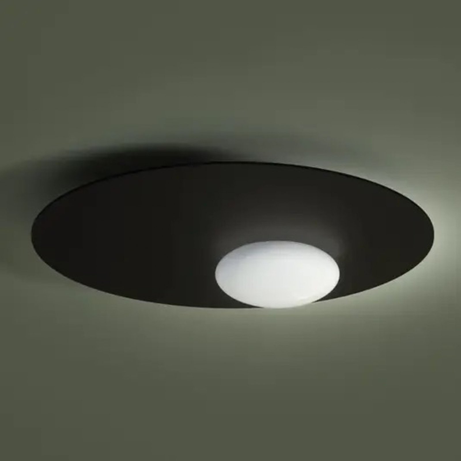 Axolight Kwic LED-Deckenleuchte, schwarz Ø36cm