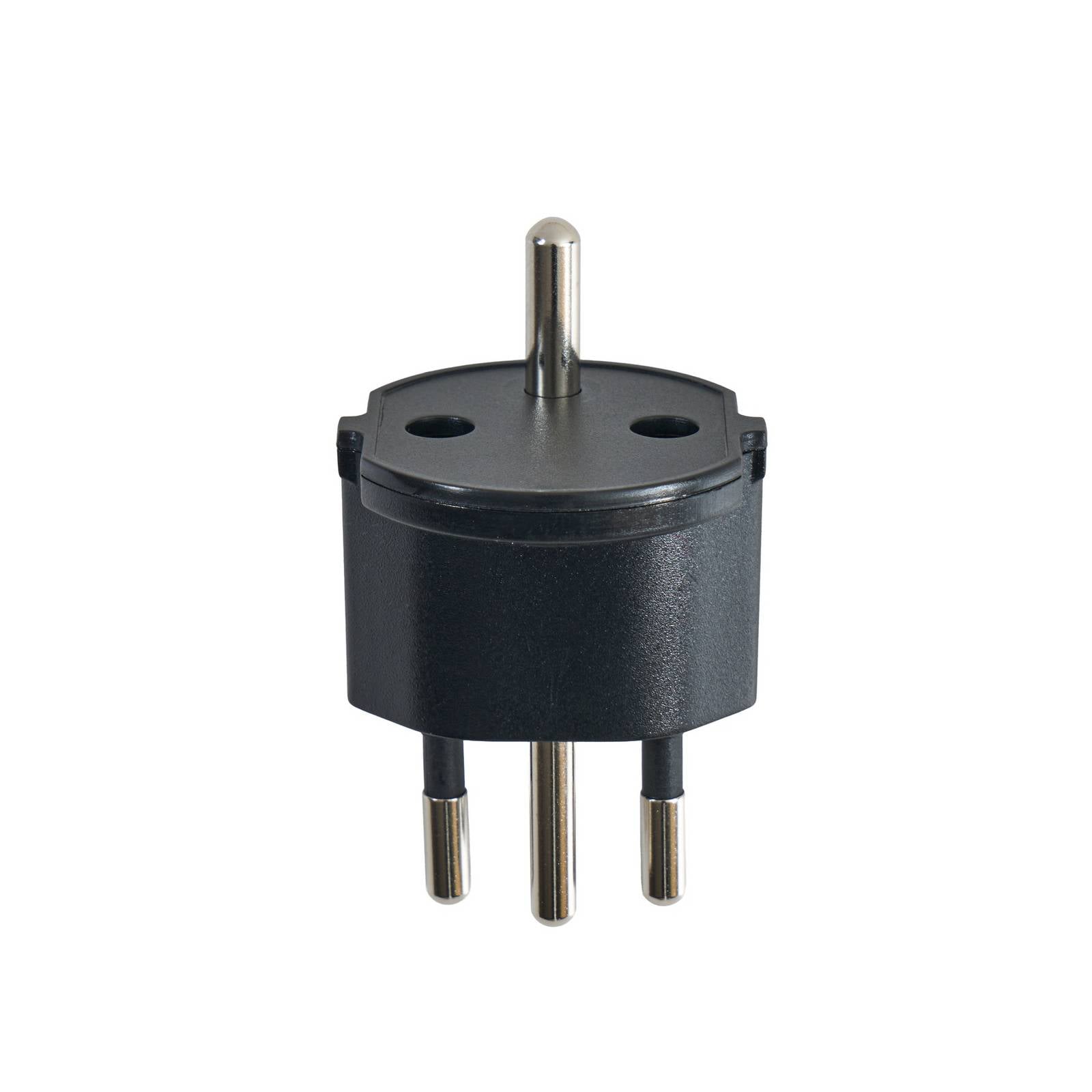Adaptateur Prios Suisse, pour fiche européenne, noir, IP20