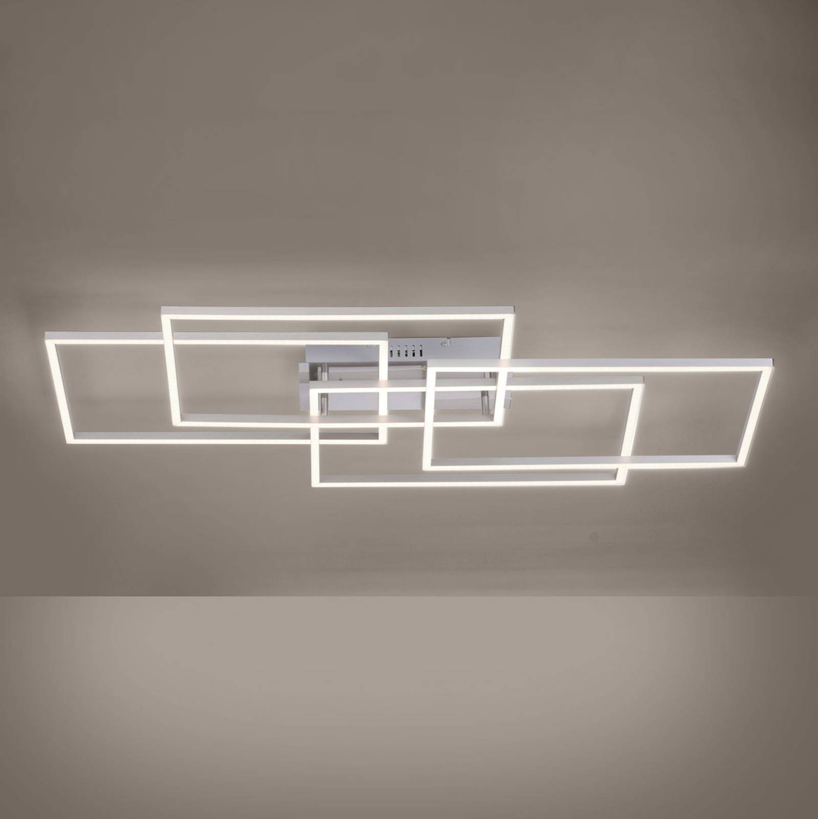 Lampa sufitowa LED Iven, stal, 4-pkt., kwadrat