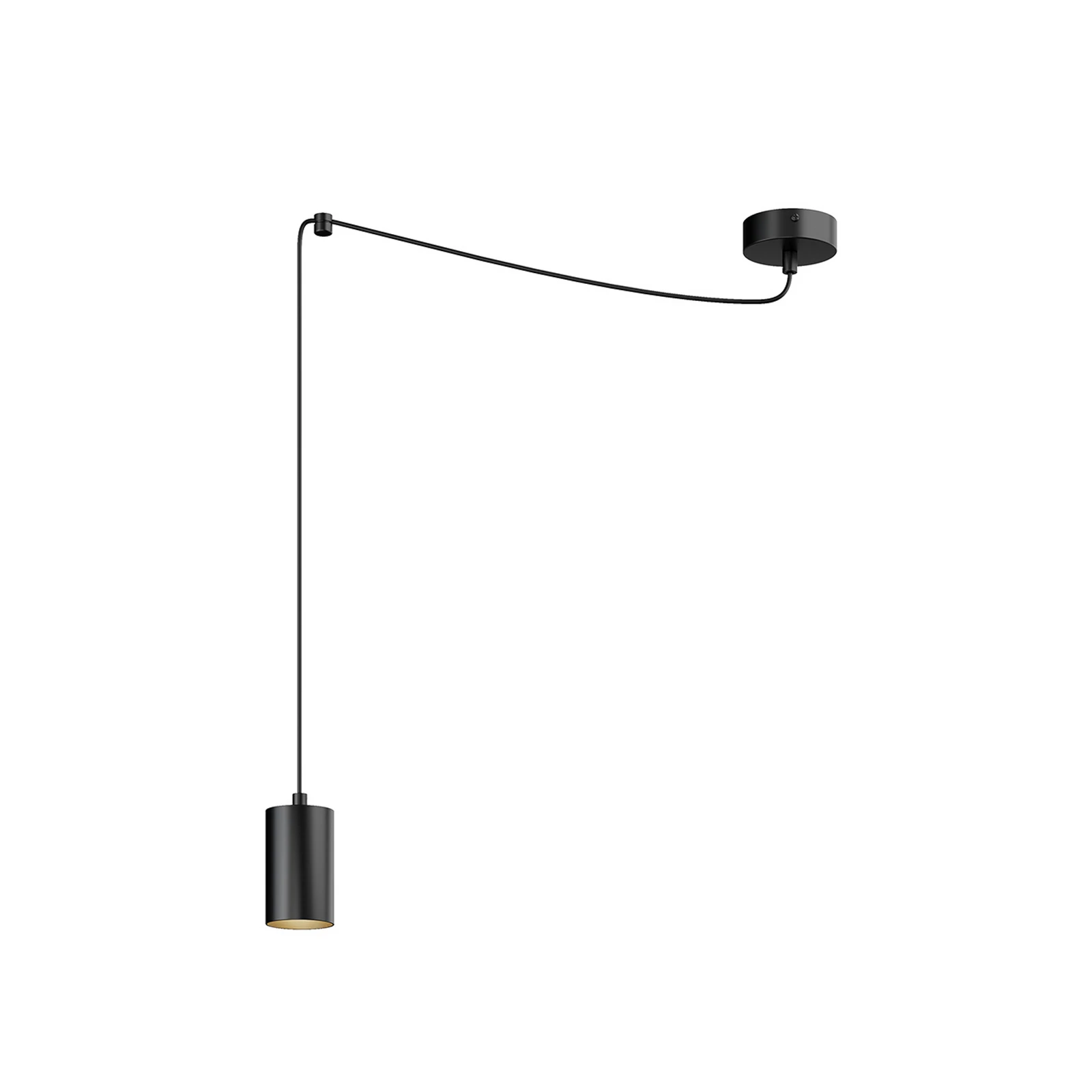 Piekaramā lampa Speed, melna, ar vienu spuldzīti