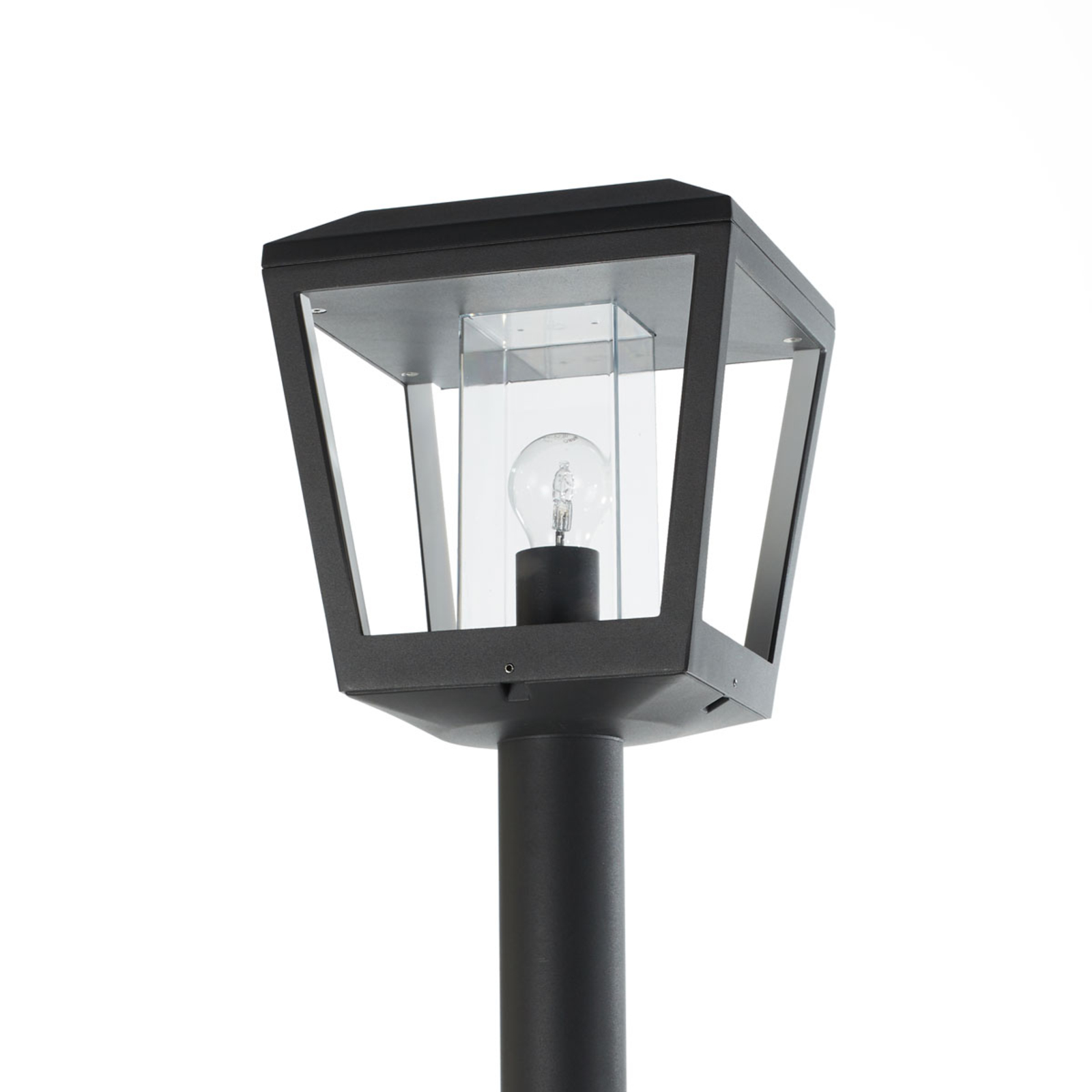 Lucande Außenleuchte Dunia, anthrazit, Metall, Höhe 220 cm