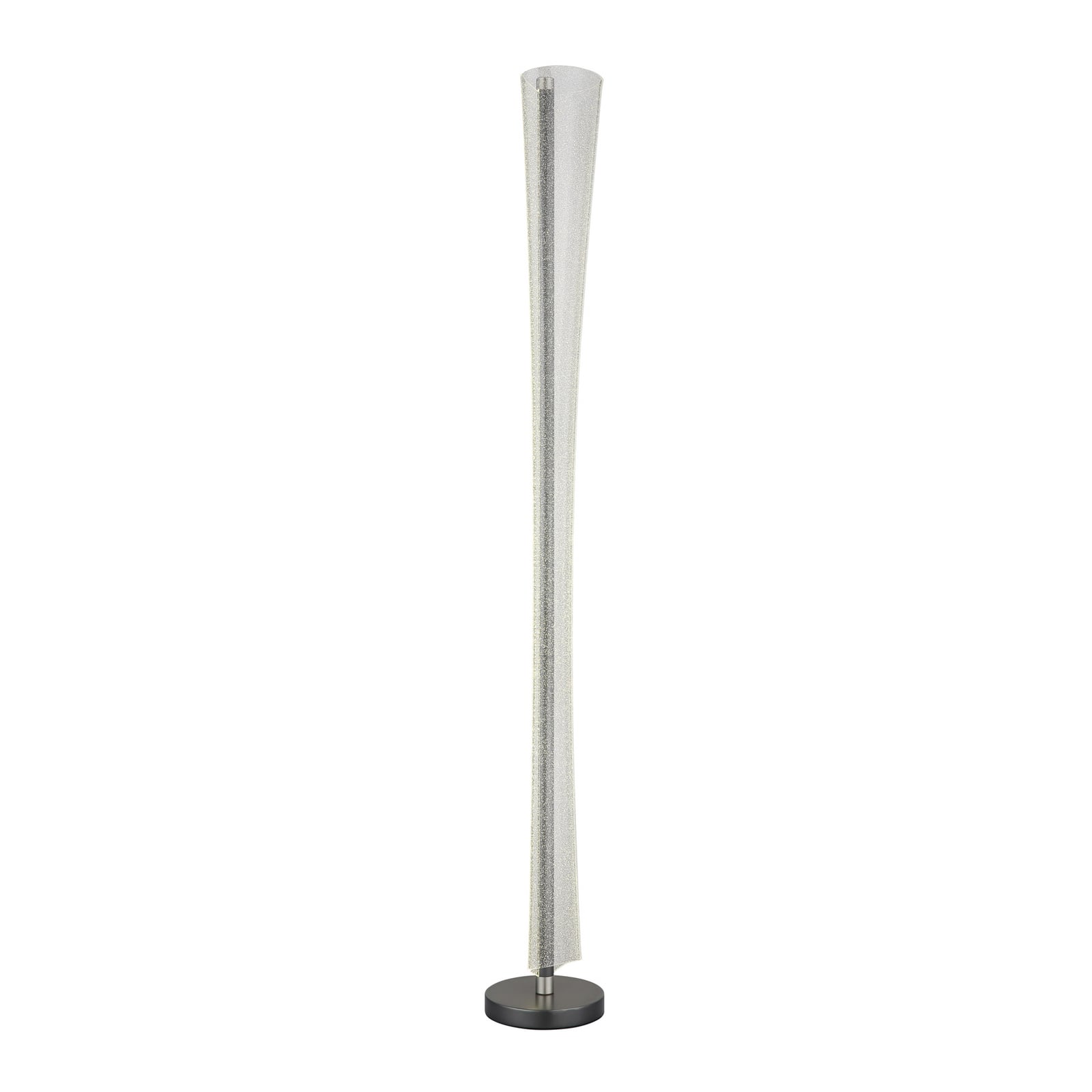LED-gulvlampe Malinda, klar/antracitt, 155 cm høy, CCT