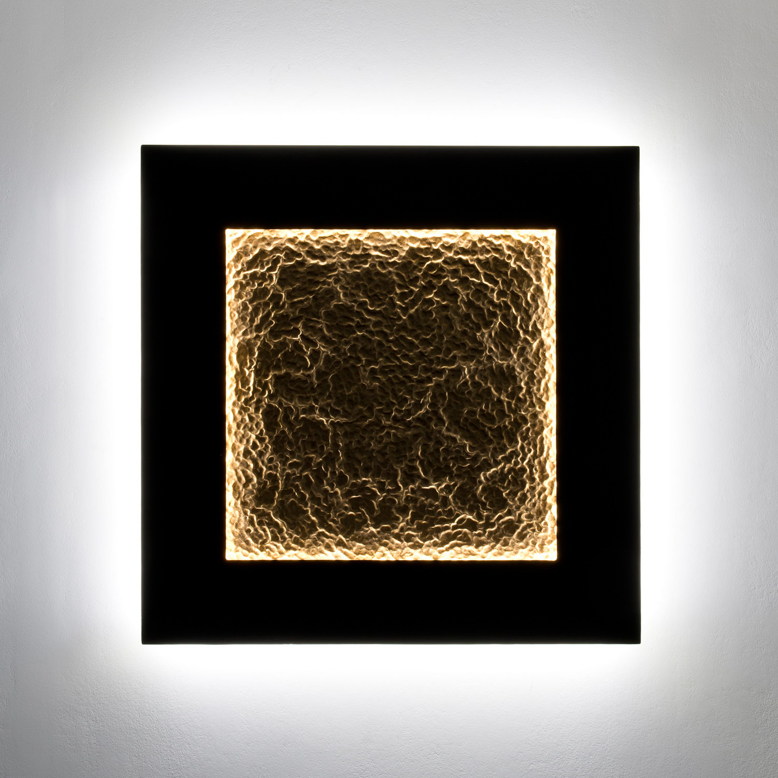 Plenilunio Eclipse LED-væglampe, brun/guld-farvet, 80 cm