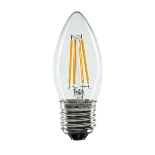 SEGULA LED-lampa E27 4 W B35 2 700 K klar dimbar