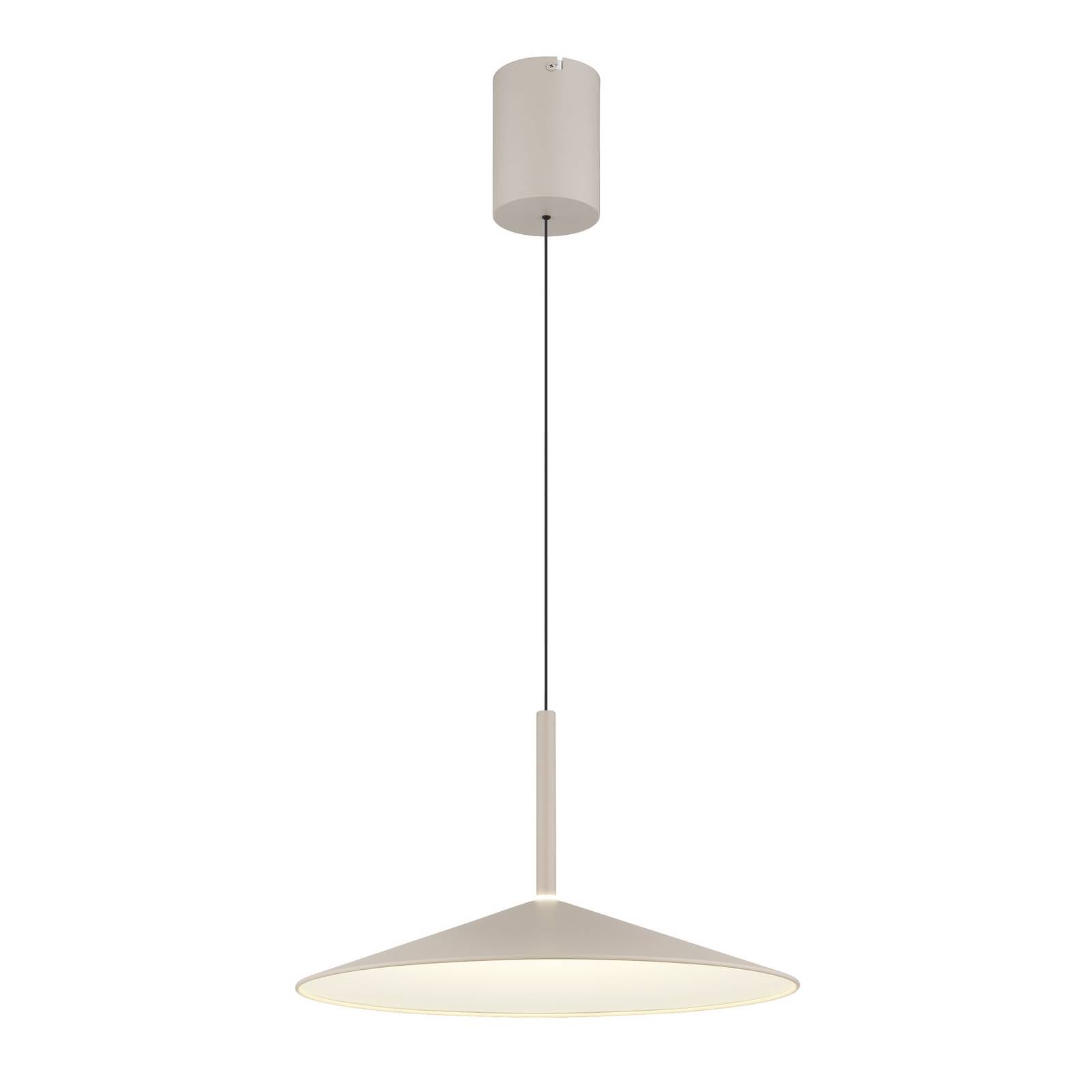 LED-Hängelampe Lampone, sandfarben Ø 47 cm Metall, Soft-Lift