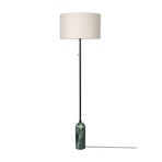 Gravity álló világítás, krém színű vászon, zöld márvány, magasság 168 cm – Gubi