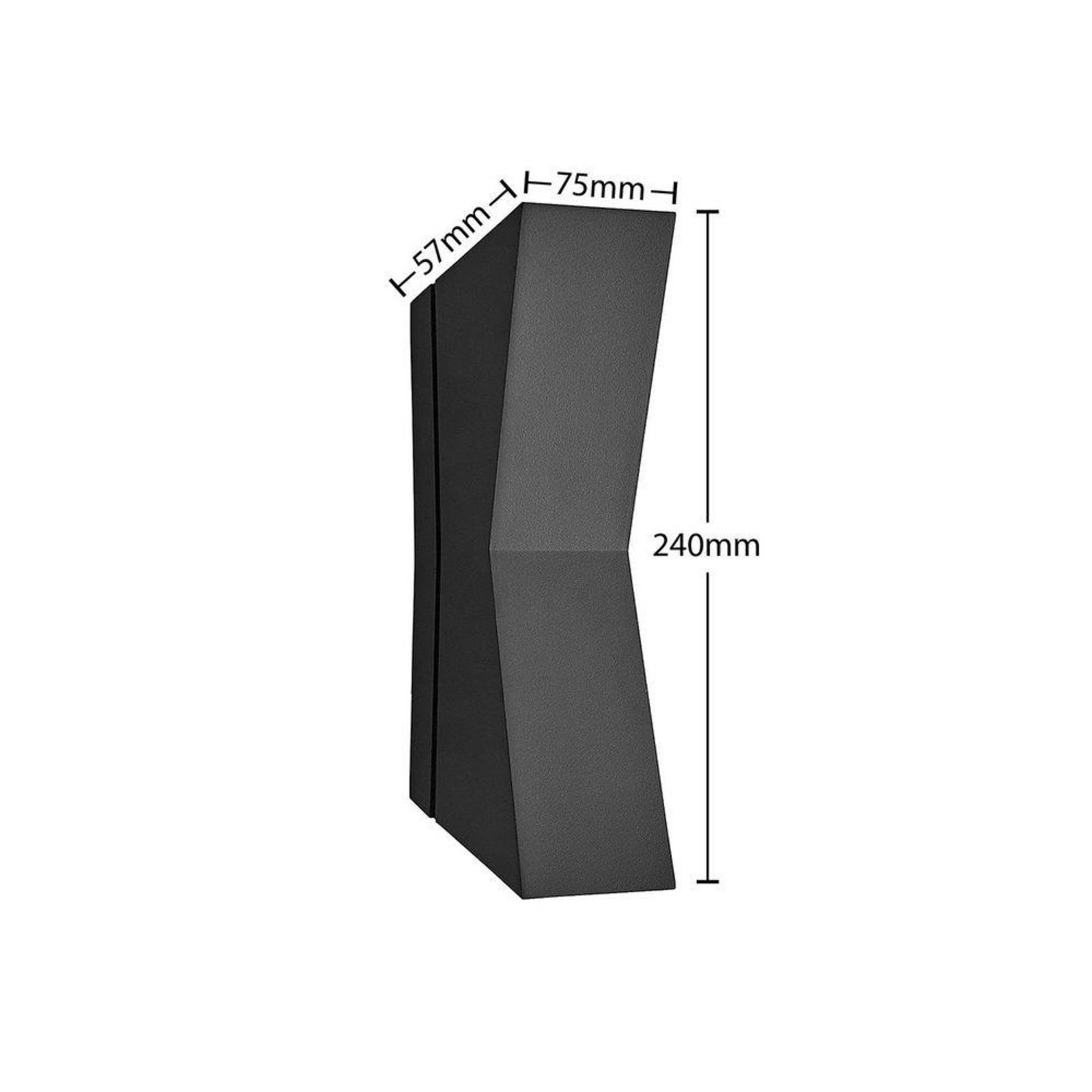 Maniela LED Up/Down BuitenWandlamp Anthracite - Lucande