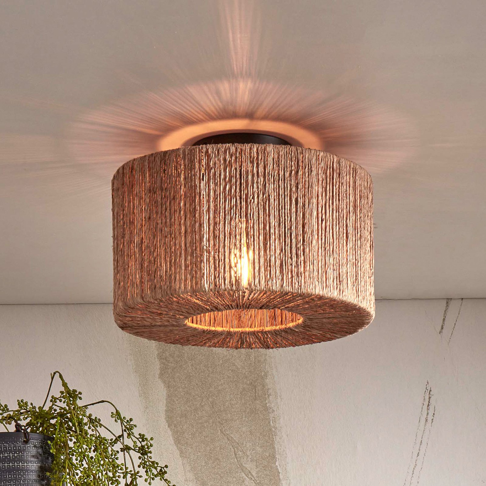 GOOD & MOJO Iguazu ceiling light, Ø 30 cm, natural