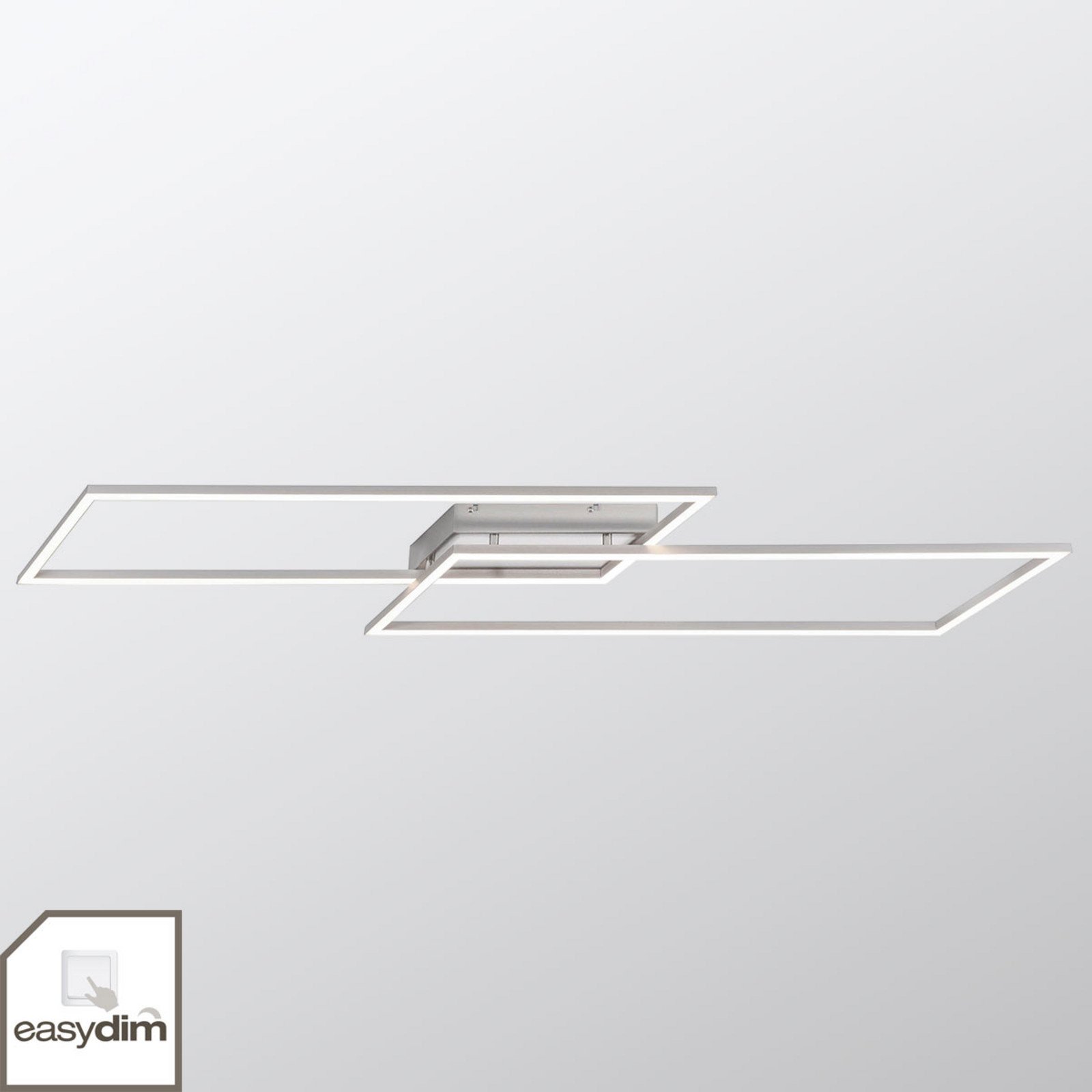 Paul Neuhaus plafonieră LED Inigo 113 cm 2 becuri dimabil - Camera de zi / sufragerie - modern - oțel - Metal