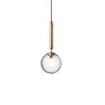 Nuura Miira 1 hanging light 1-bulb brass/clear