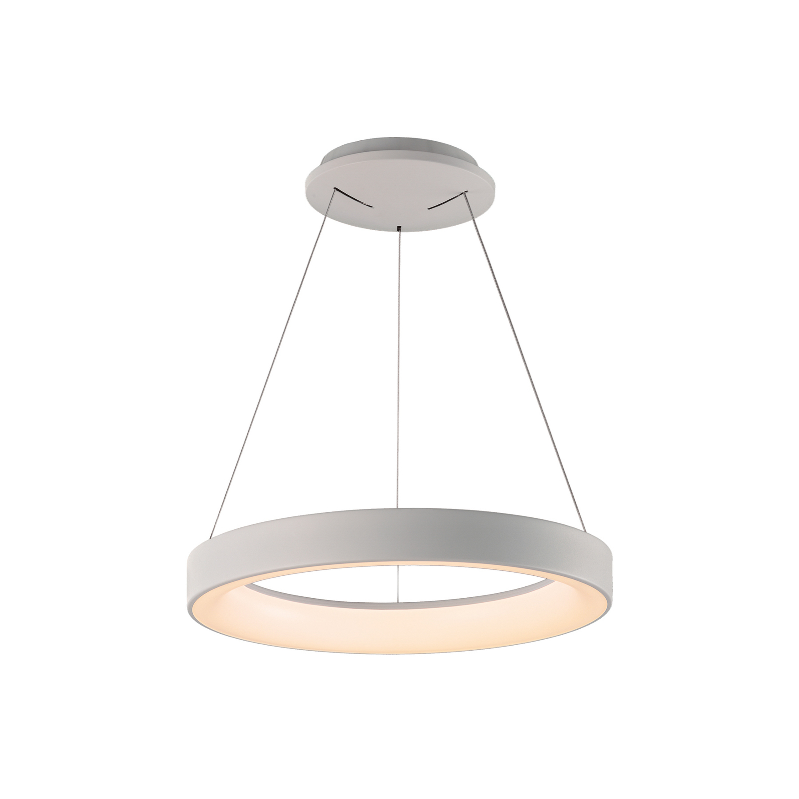 Lámpara colgante LED Niseko II, control remoto, Ø 38 cm, blanco