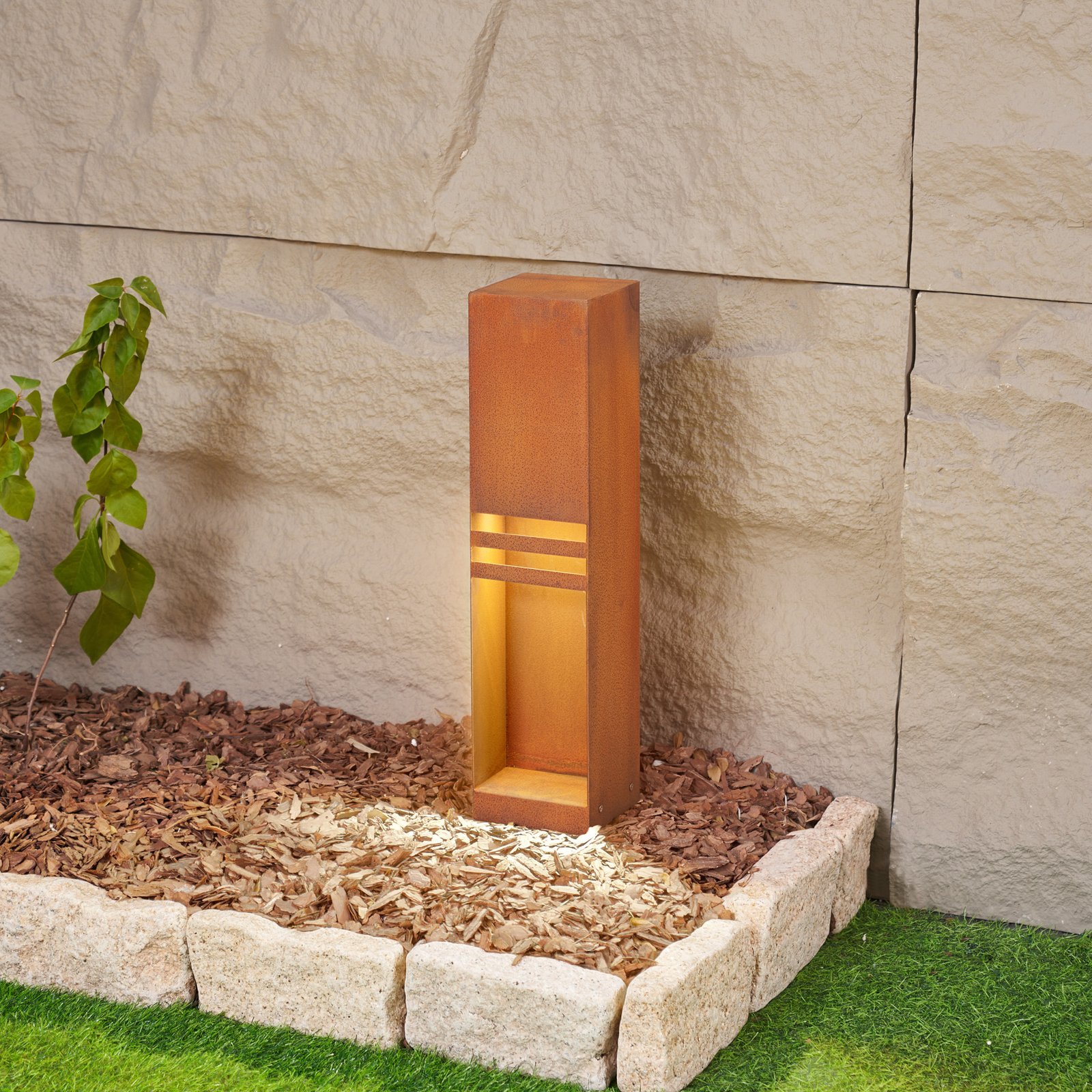 Oxido LED Borne Rouille H50 - Lucande