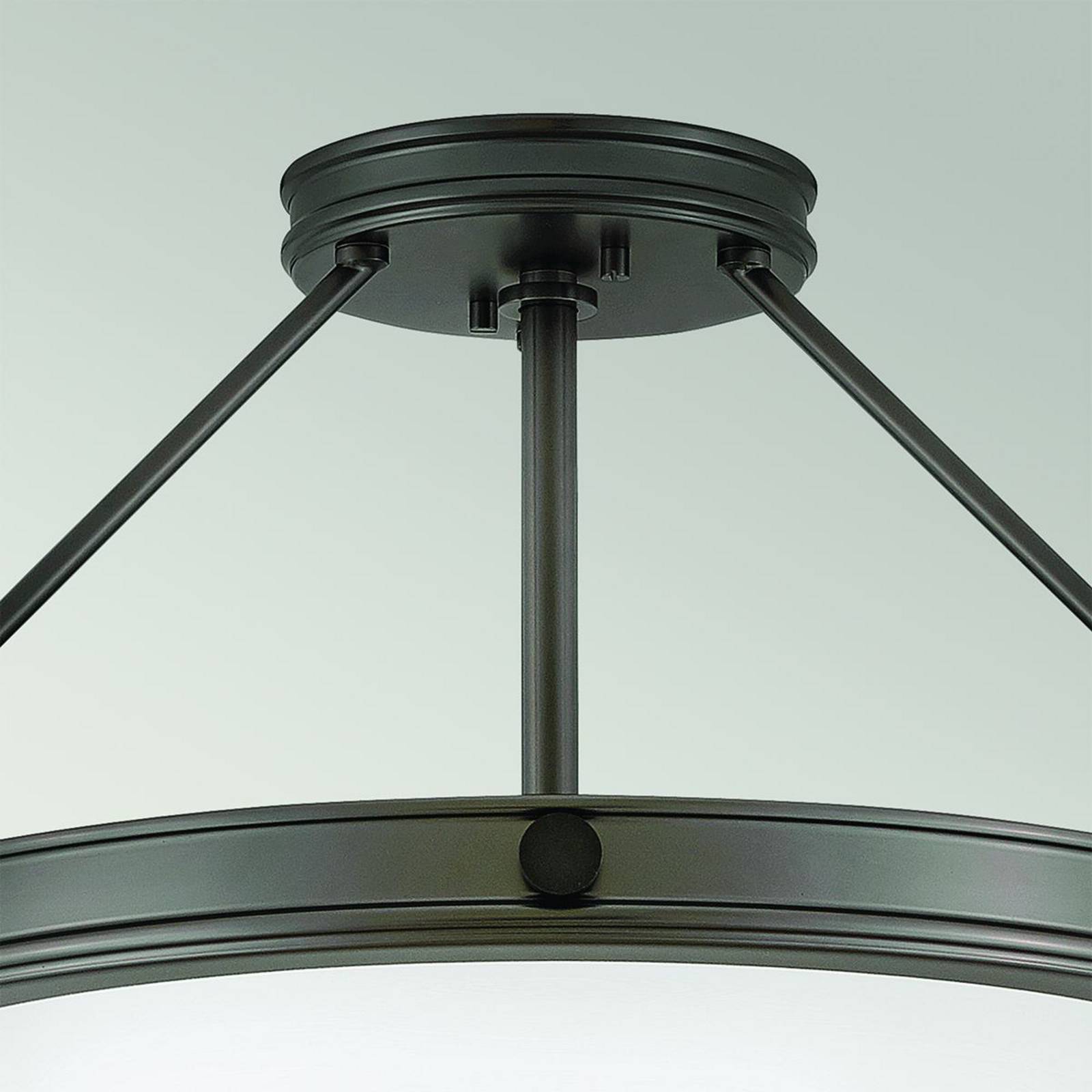 Lampa sufitowa Collier, czarna, Ø 41,7 cm, stal,  szkło, E14