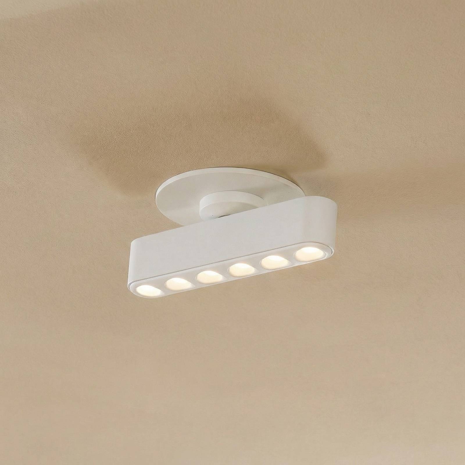 Lindby LED-inbyggnadslampa Eldrin, vit, ljuspunkter, 13,1 cm