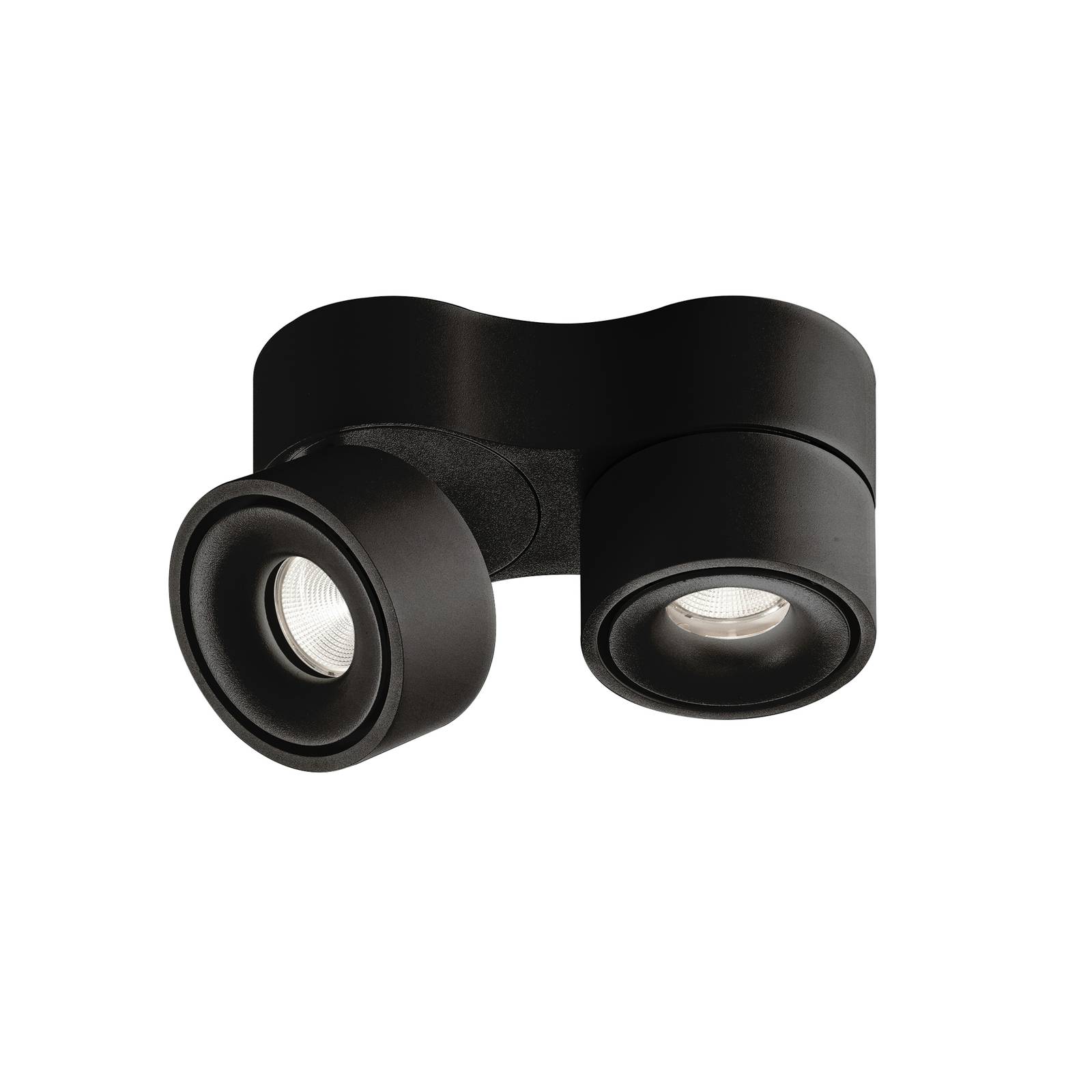 Egger Clippo Duo LED-Deckenspot, schwarz, 2.700K günstig online kaufen