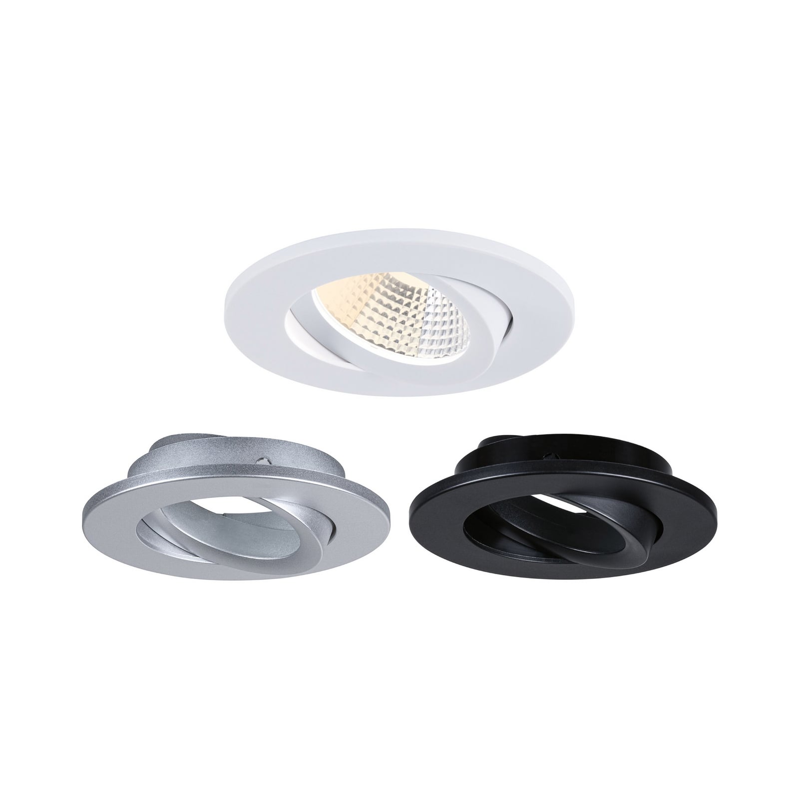 Foco empotrable LED Paulmann Viona, Ø 9 cm, CCT, orientable, IP65, atenuable