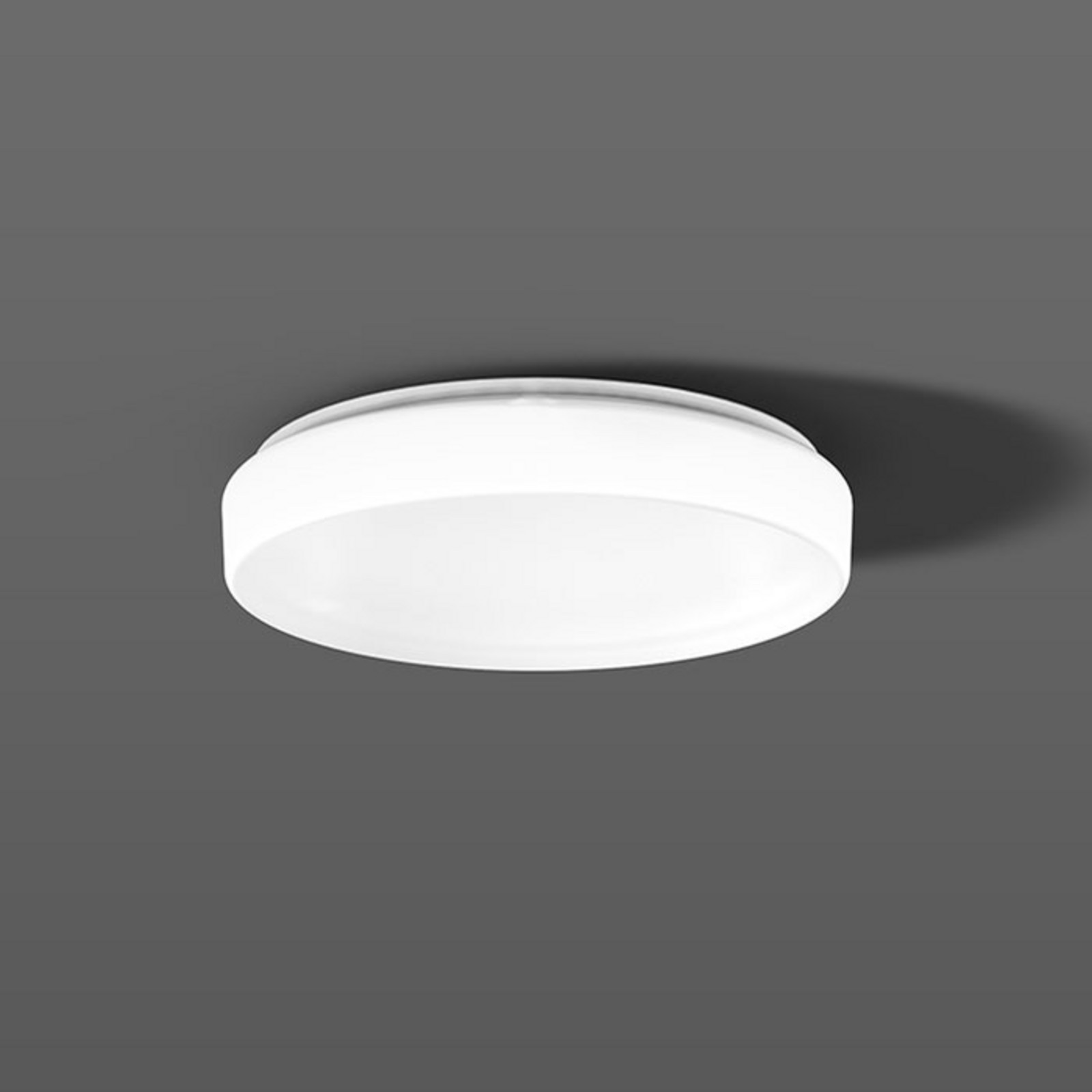 RZB Flat Polymero cerc Slim on/off 13W 30cm 830 - Hol - alb-opal - Plastic