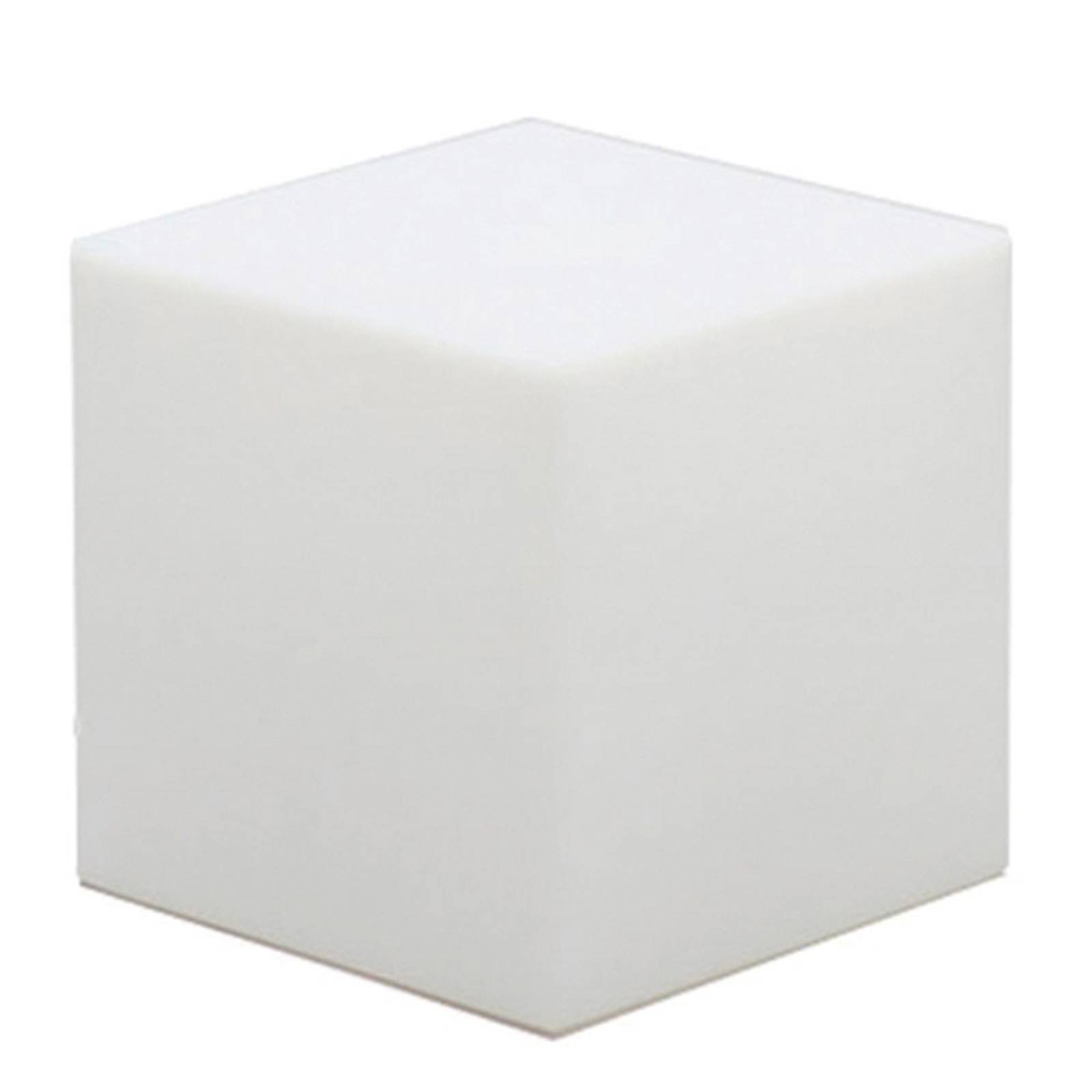 Newgarden-aurinkovalaisin Cuby, korkeus 43 cm - moderni solar-koristevalaisin - solarvalaisin - aurinkokennovalaisin valkoinen