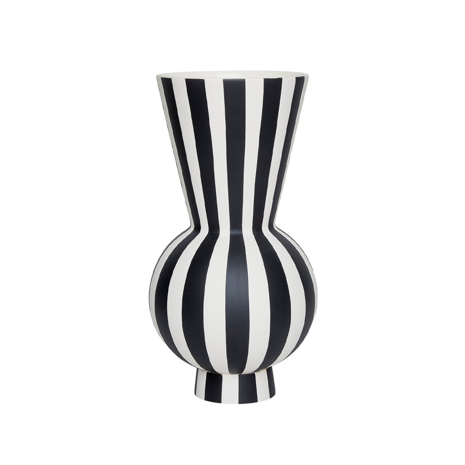 Vase Toppu, noir et blanc, hauteur 28 cm - OYOY Living Design Vase Toppu, noir et blanc, hauteur 28 cm - OYOY Living Design