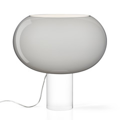 Lámpara de mesa Foscarini Buds 2, gris, cristal, plástico, E27