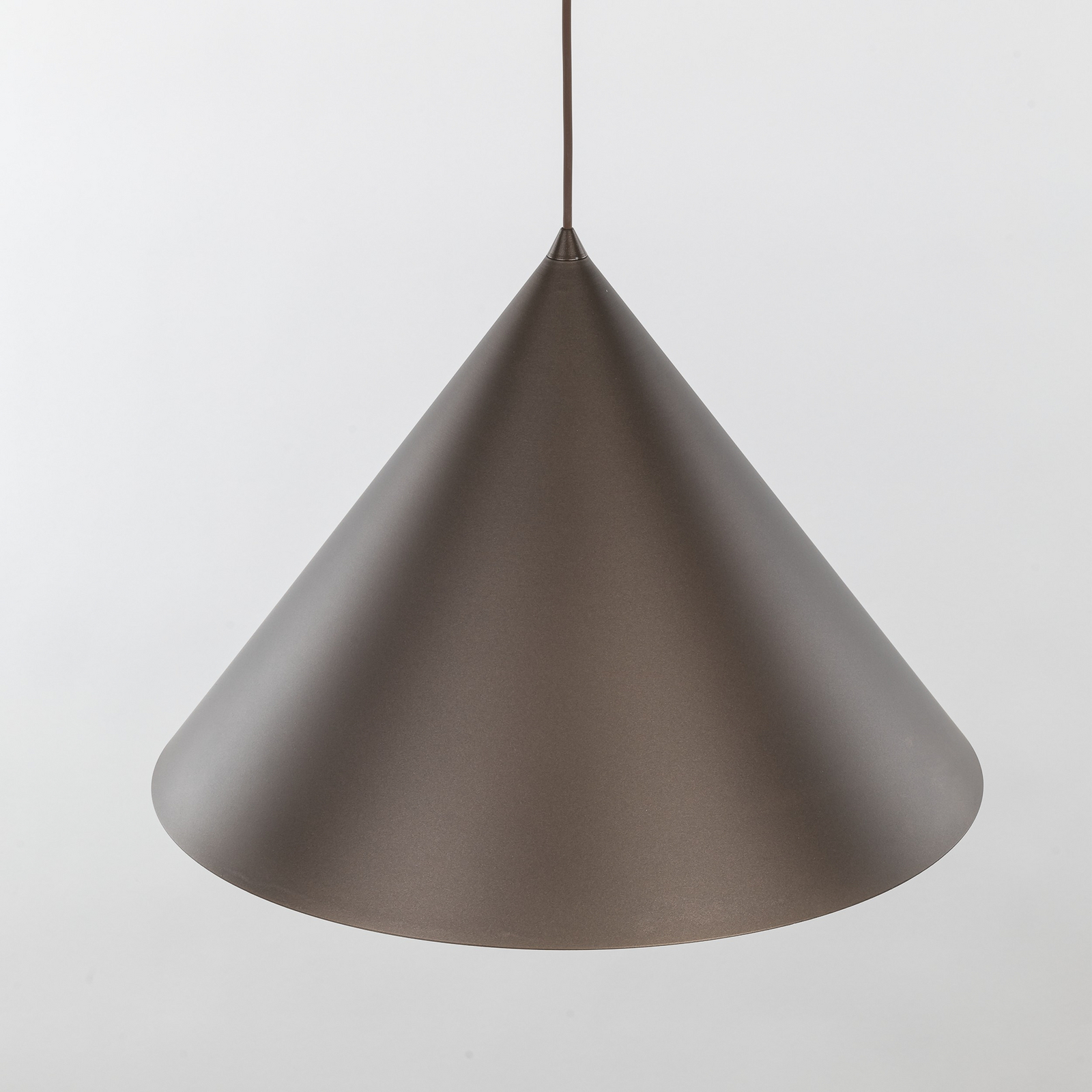 Cono pendant light, 1-bulb, Ø 50 cm, brown, E27