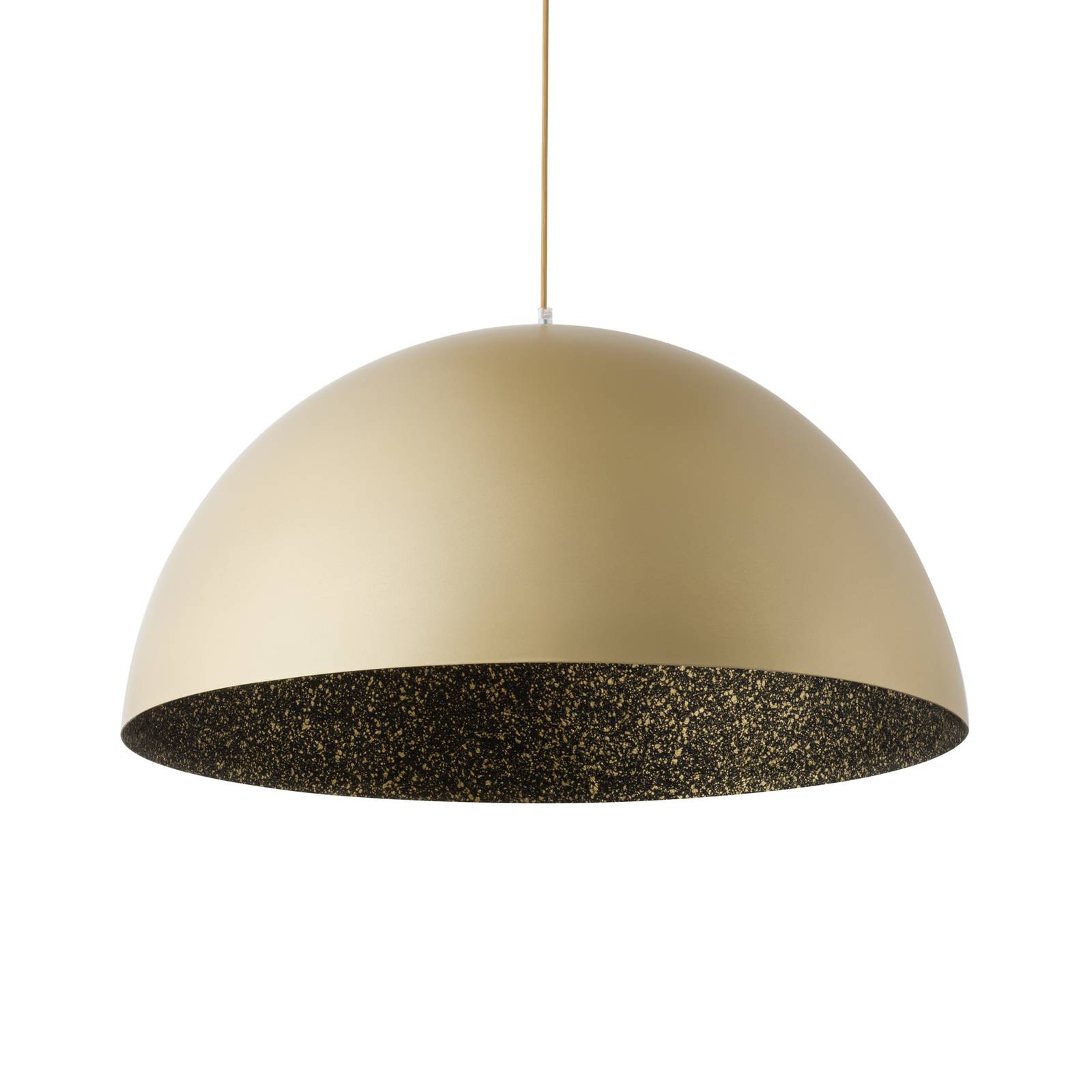 Hängeleuchte Fera, gold/schwarz gesprenkelt, Ø35cm