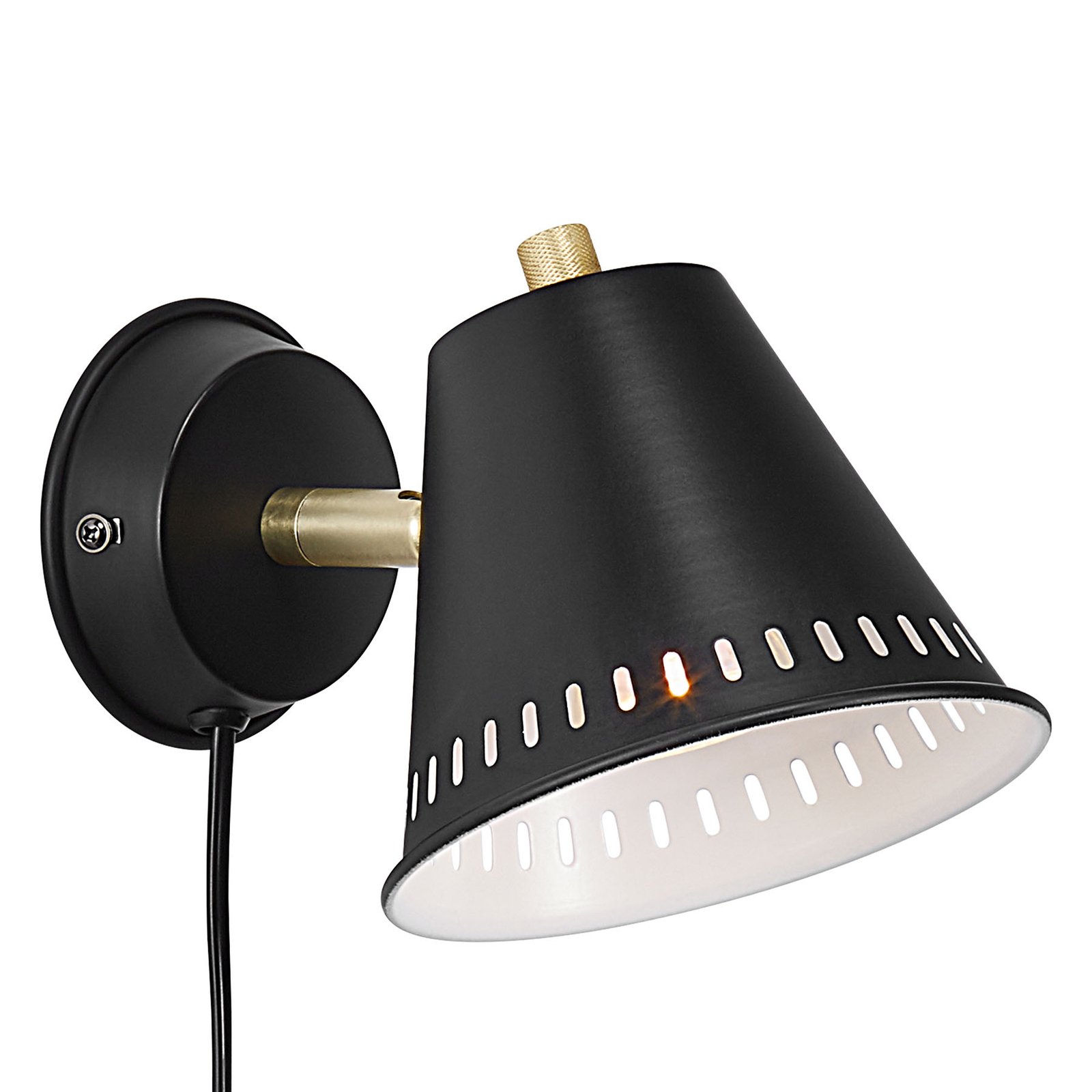 Pine wall light with plug