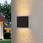Aplique LED exteriores Trixy rectang. gris grafito