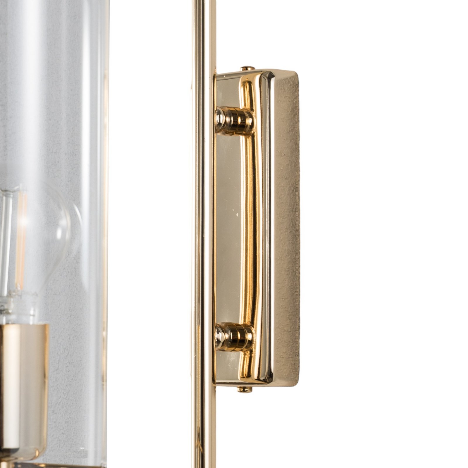 Leona wall light, gold-coloured, height 57 cm, metal, E27