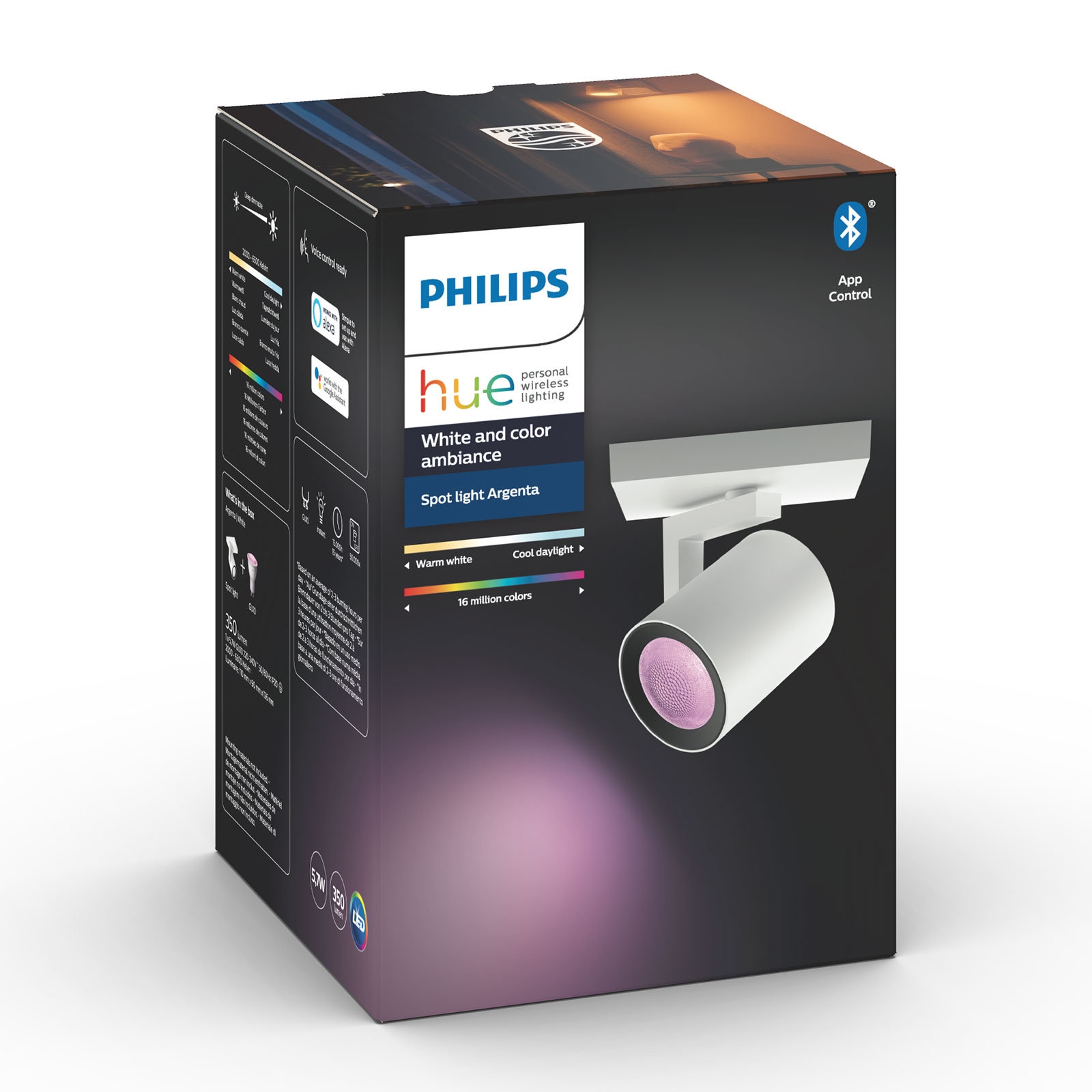 Philips Hue Argenta LED-spotlight med én lampe