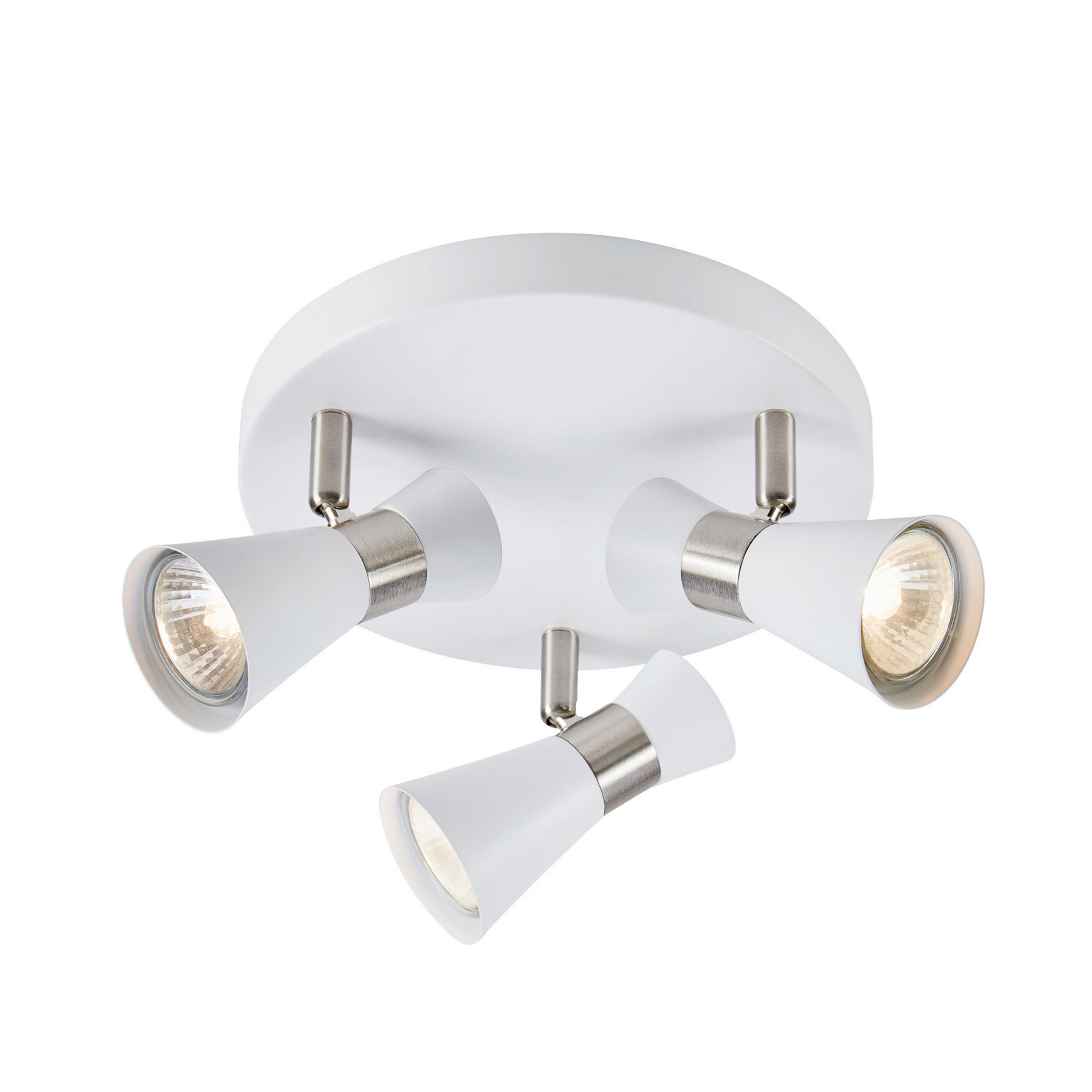 Folie Round 3 Plafonnier Blanc/Nickel - Markslöjd