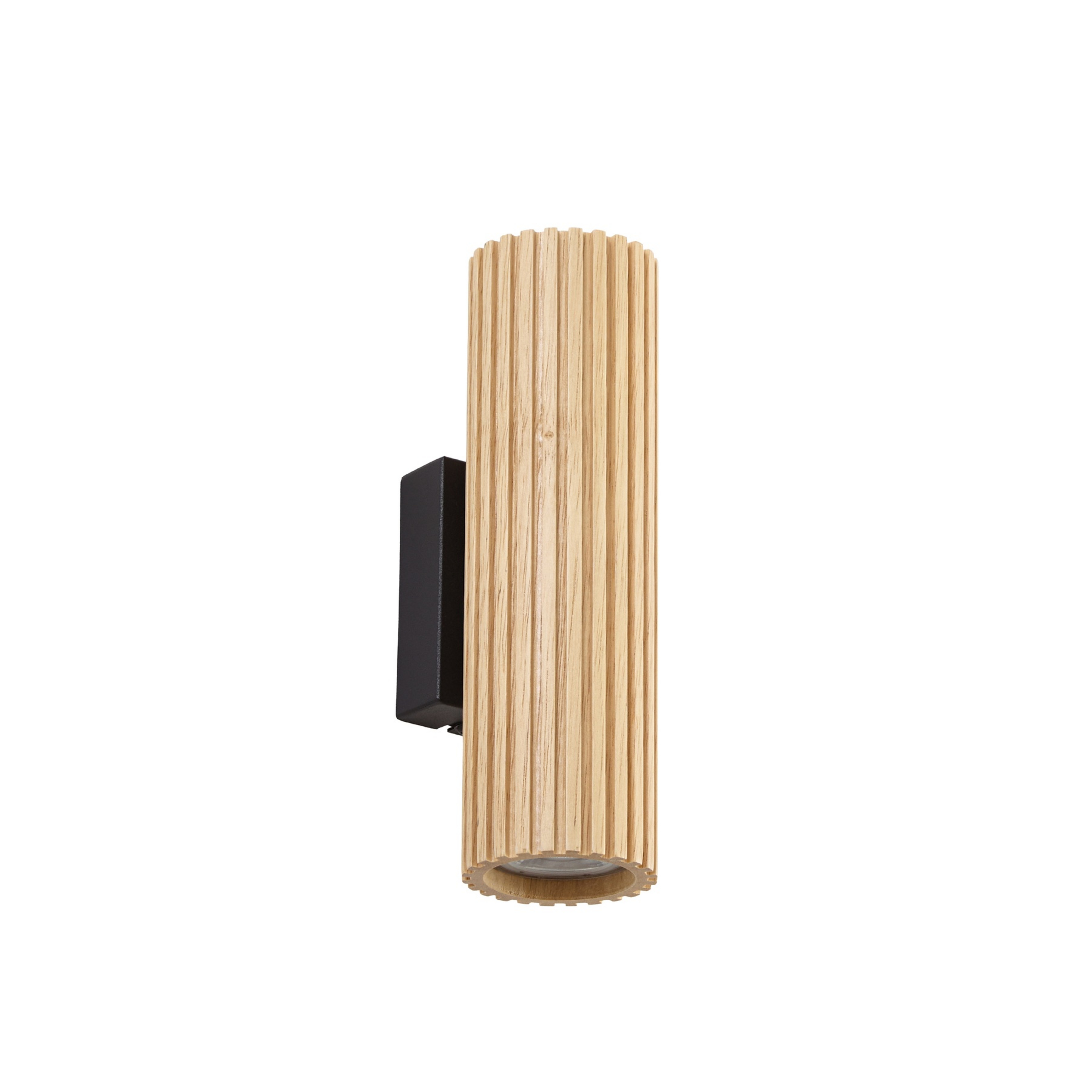 Candeeiro de parede Stralino, madeira, altura 22 cm, duas luzes, GU10 - Lindby