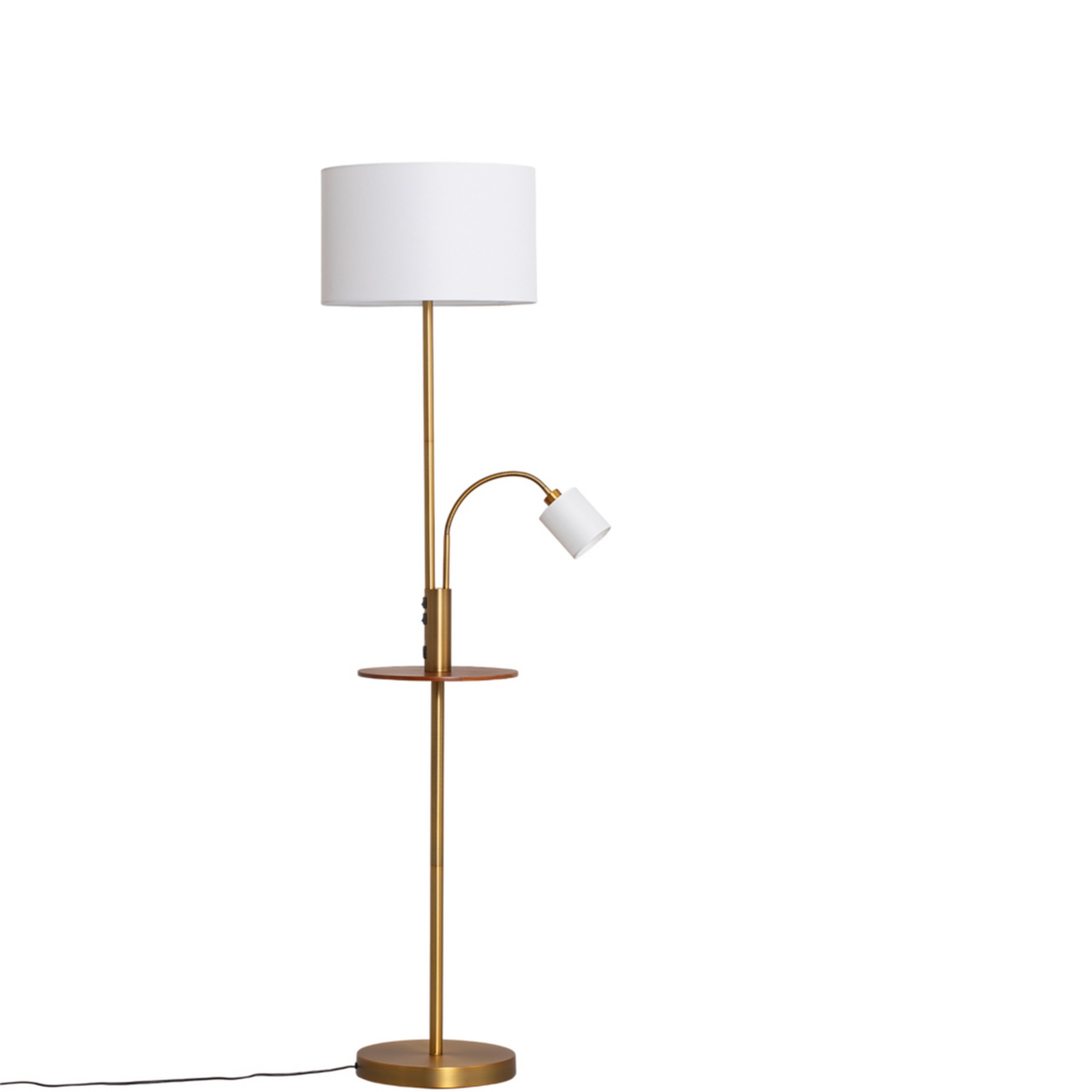 Aovan Floor Lamp w/USB Bronze - Lindby