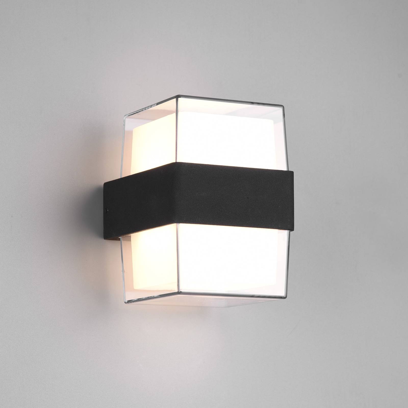 LED kültéri fali lámpa Molina, szögletes, antracit
