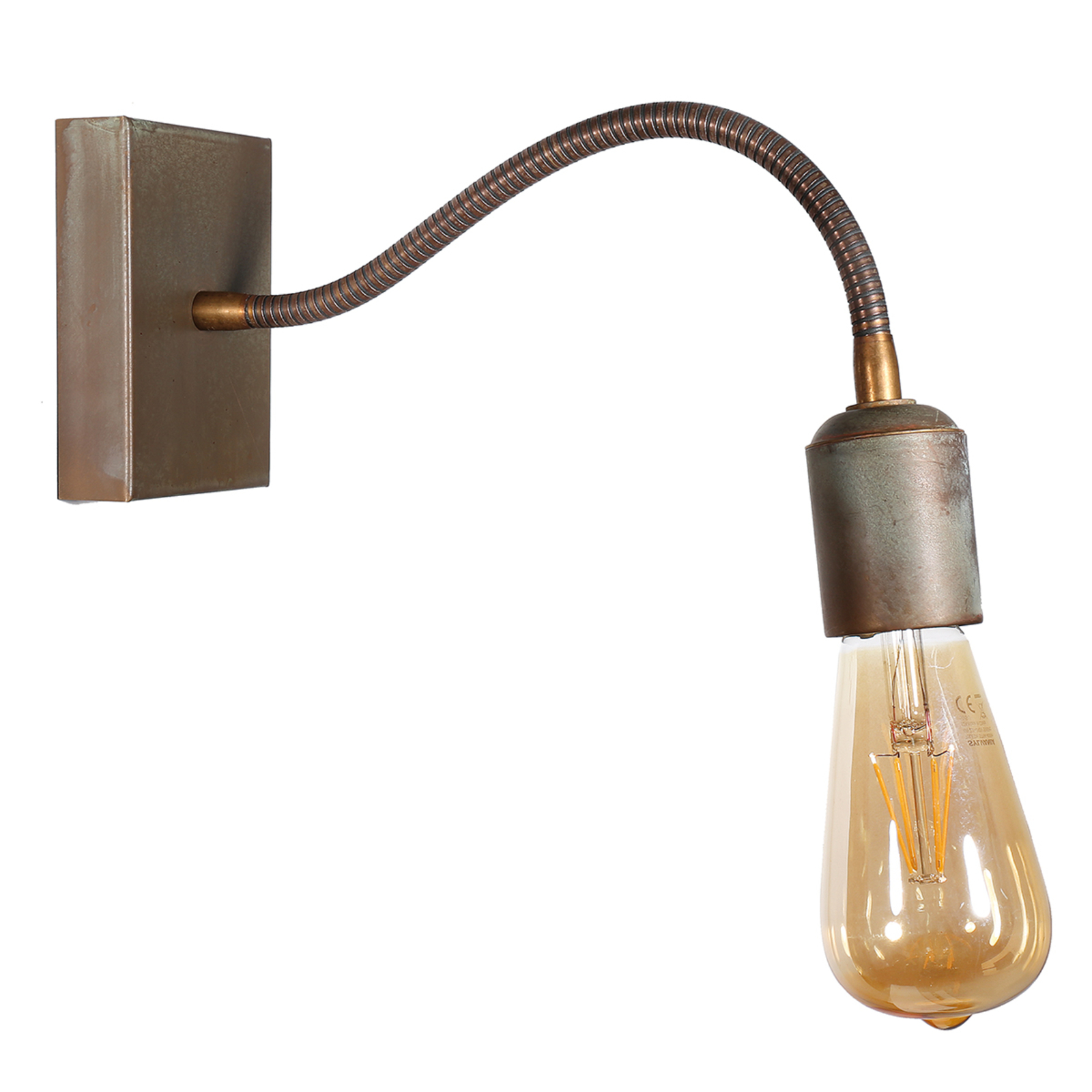 With flexible arm wall lamp Orio made of brass Lights.co.uk