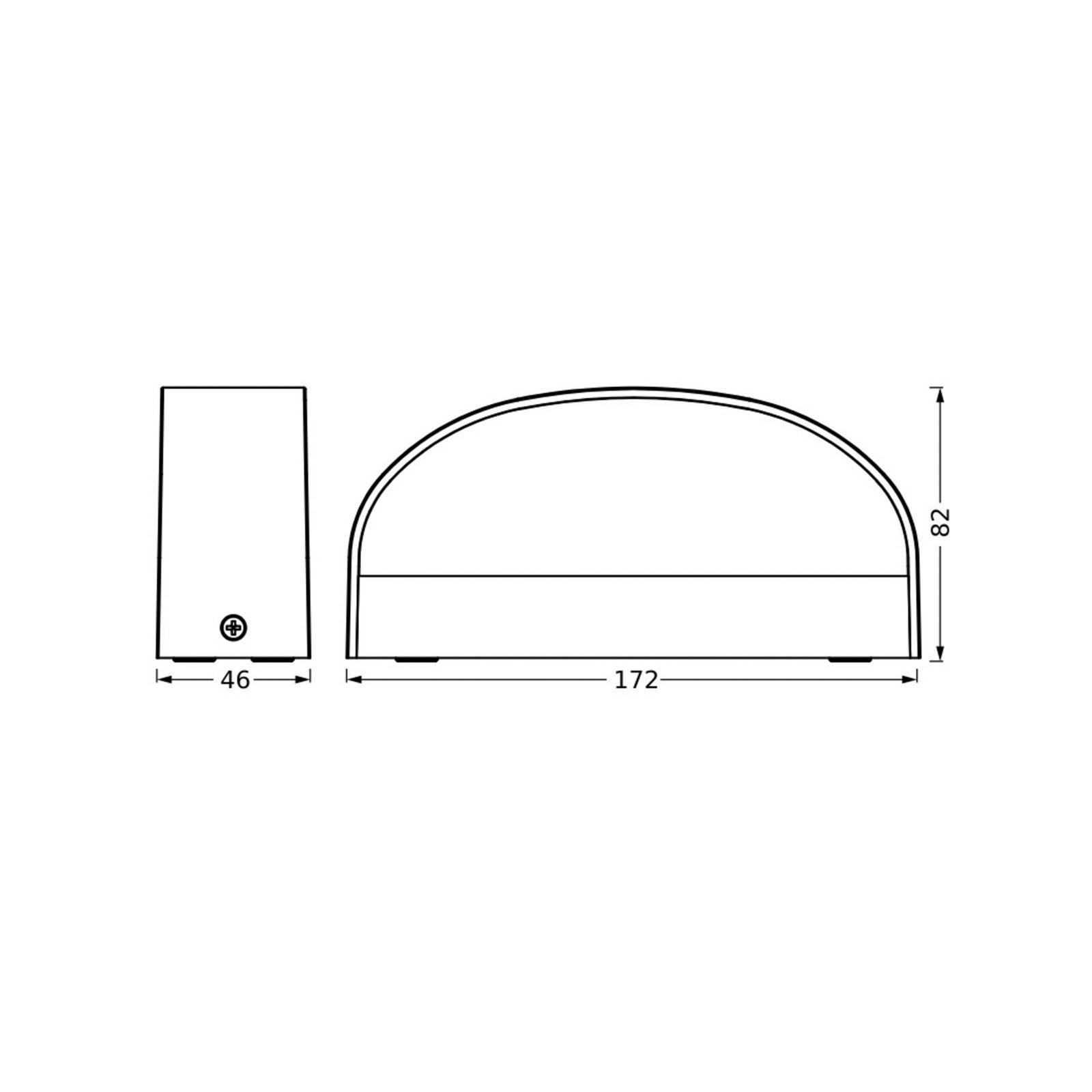 Candeeiro de parede exterior LED OSRAM ENDURA STYLE ILAY, cinzento escuro, IP65