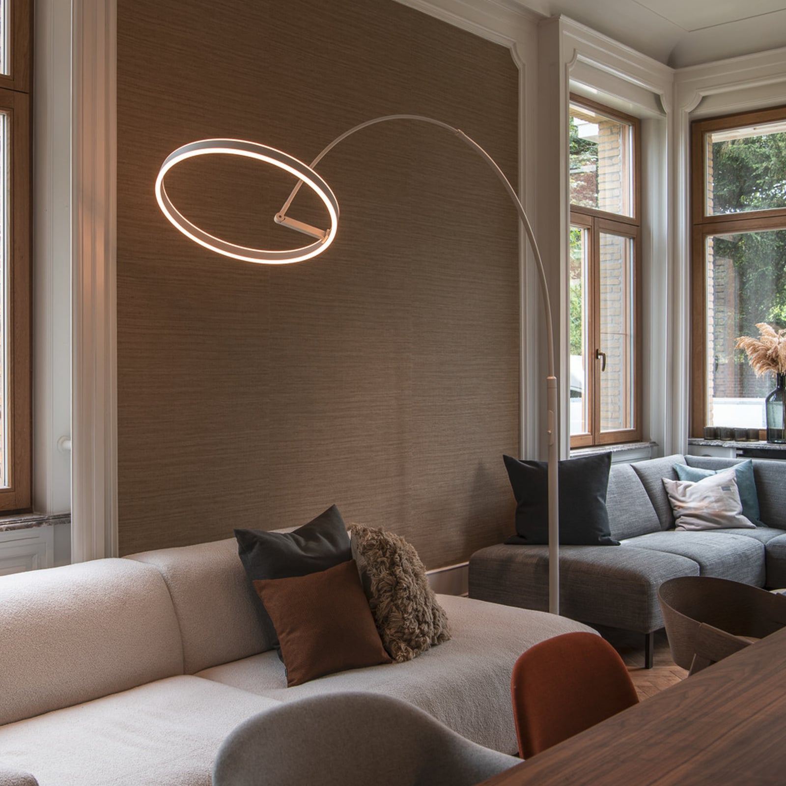 SLV LED-Stehlampe One Bow FL, Stahl, Höhe 232 cm, CCT