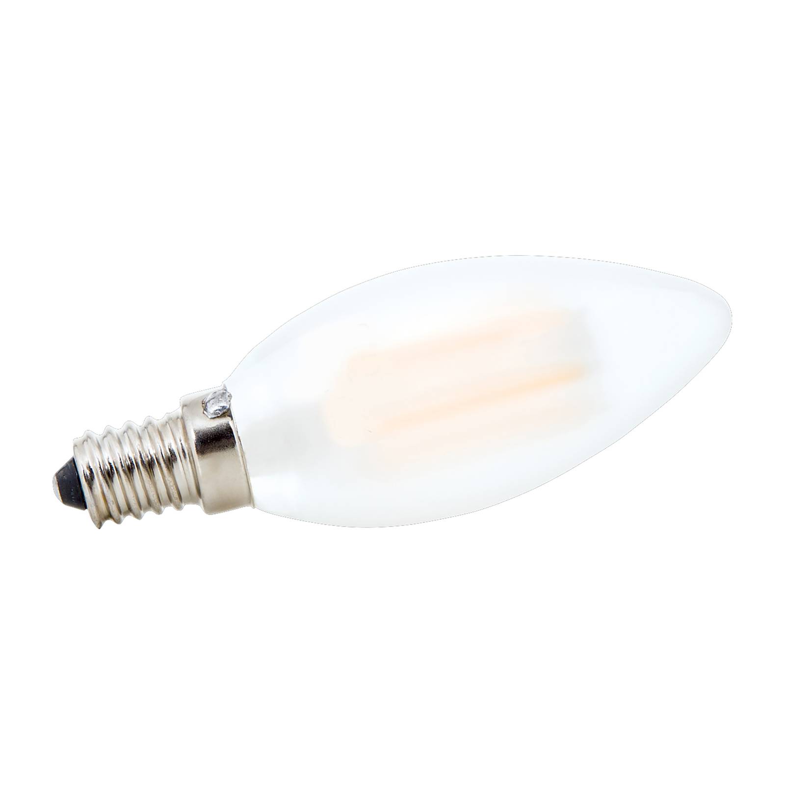 LED gyertya lámpa E14 4,5W 827 belül matt, dimm.