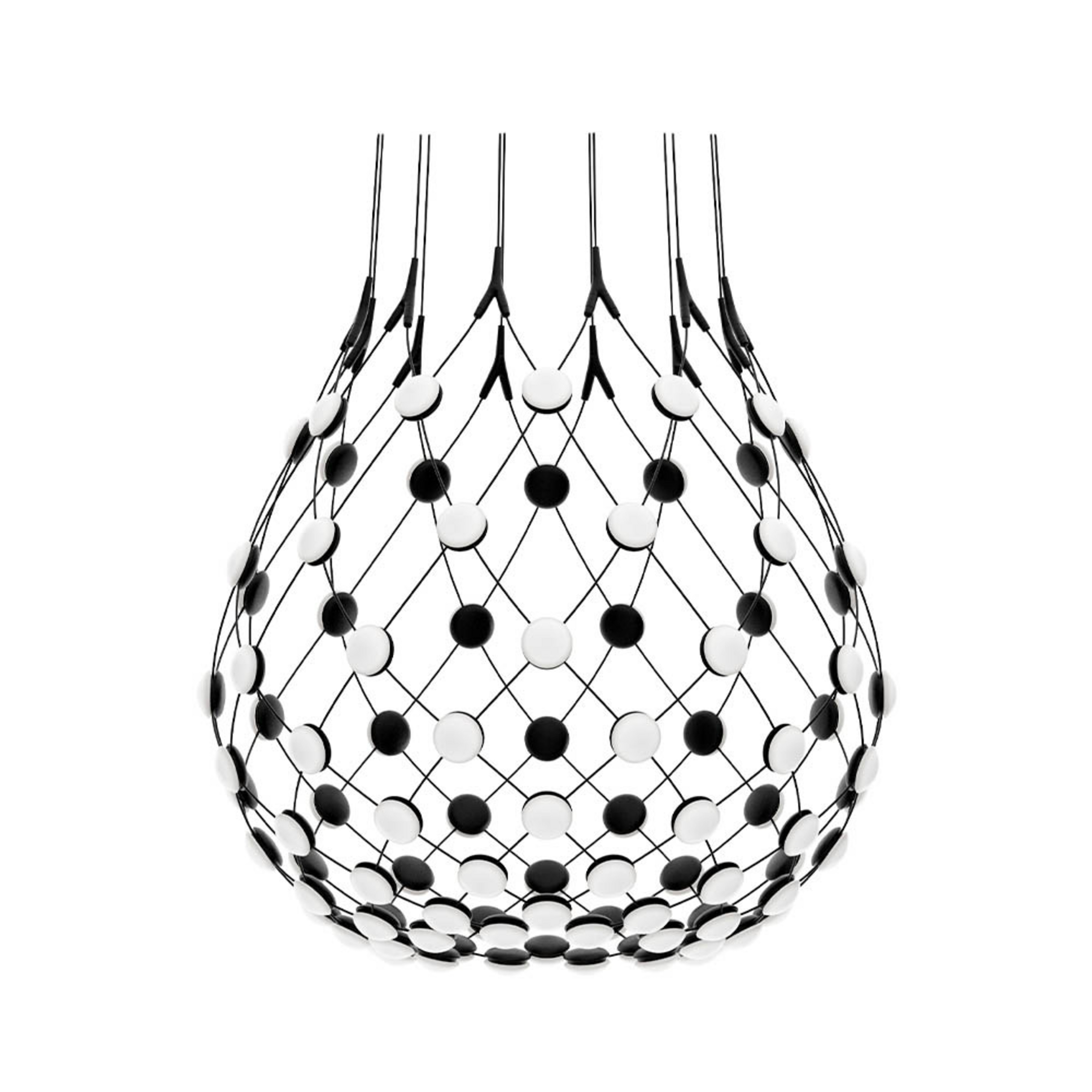 Mesh hanging light, Ø 80 cm, Wireless Kit Black - Luceplan