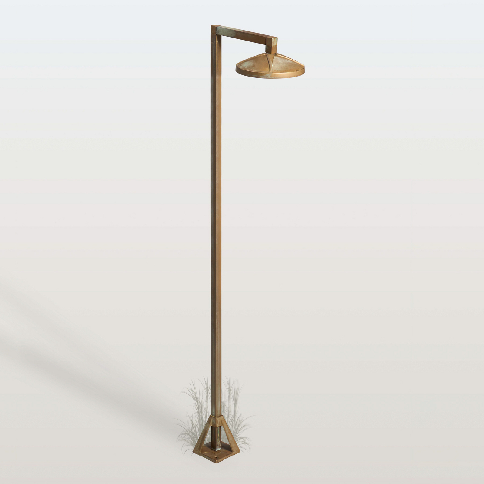 Bornes lumineuses LED Aura Disk, 100 cm x 19,5 cm, laiton antique